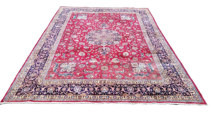 Dywan Tebriz 300x410 cm, czerwony, wełna bawełna, Iran, pocz. XX w.