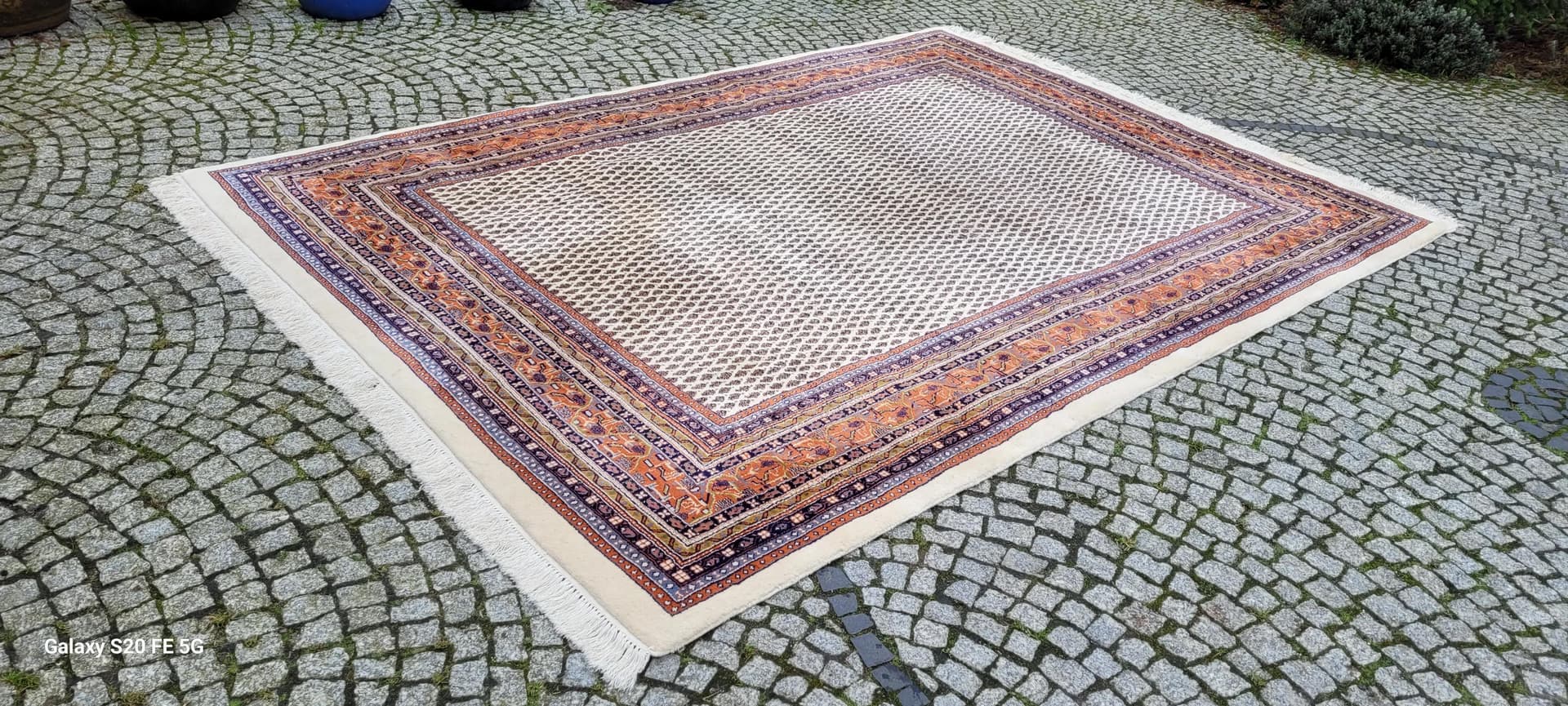 Dywan Indo Saroug Mir 230x340 cm, beżowy, wełna, Indie - 88703