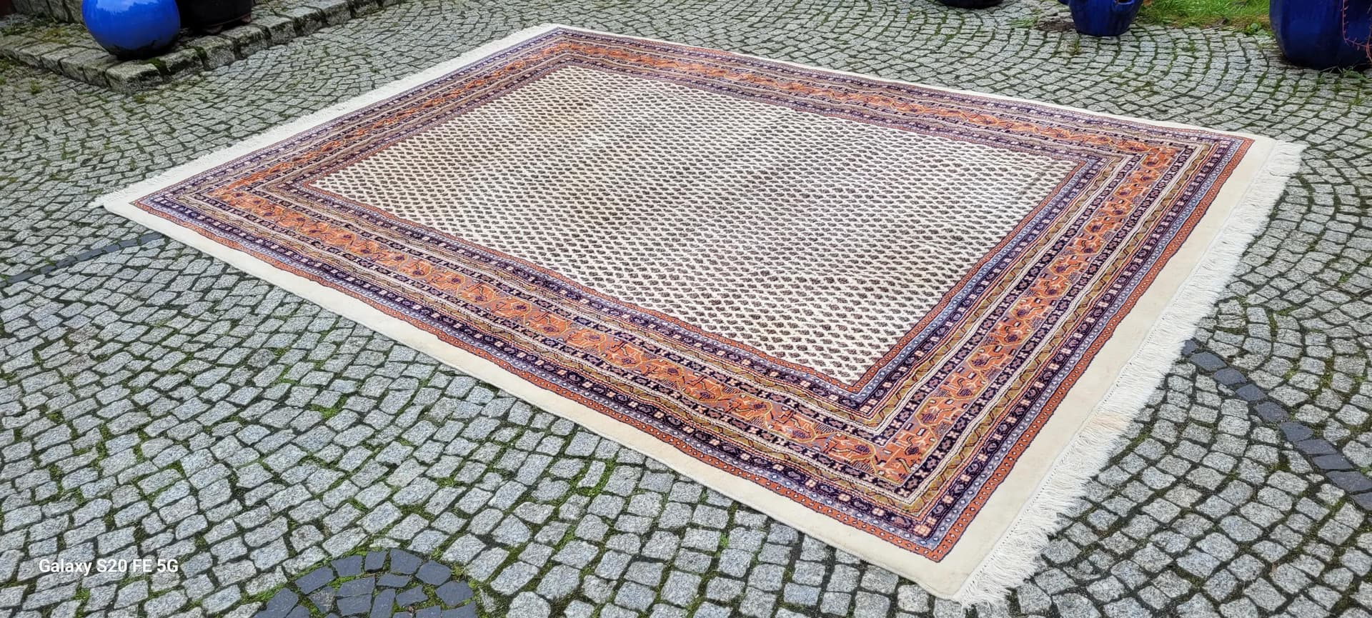 Dywan Indo Saroug Mir 230x340 cm, beżowy, wełna, Indie - 88704