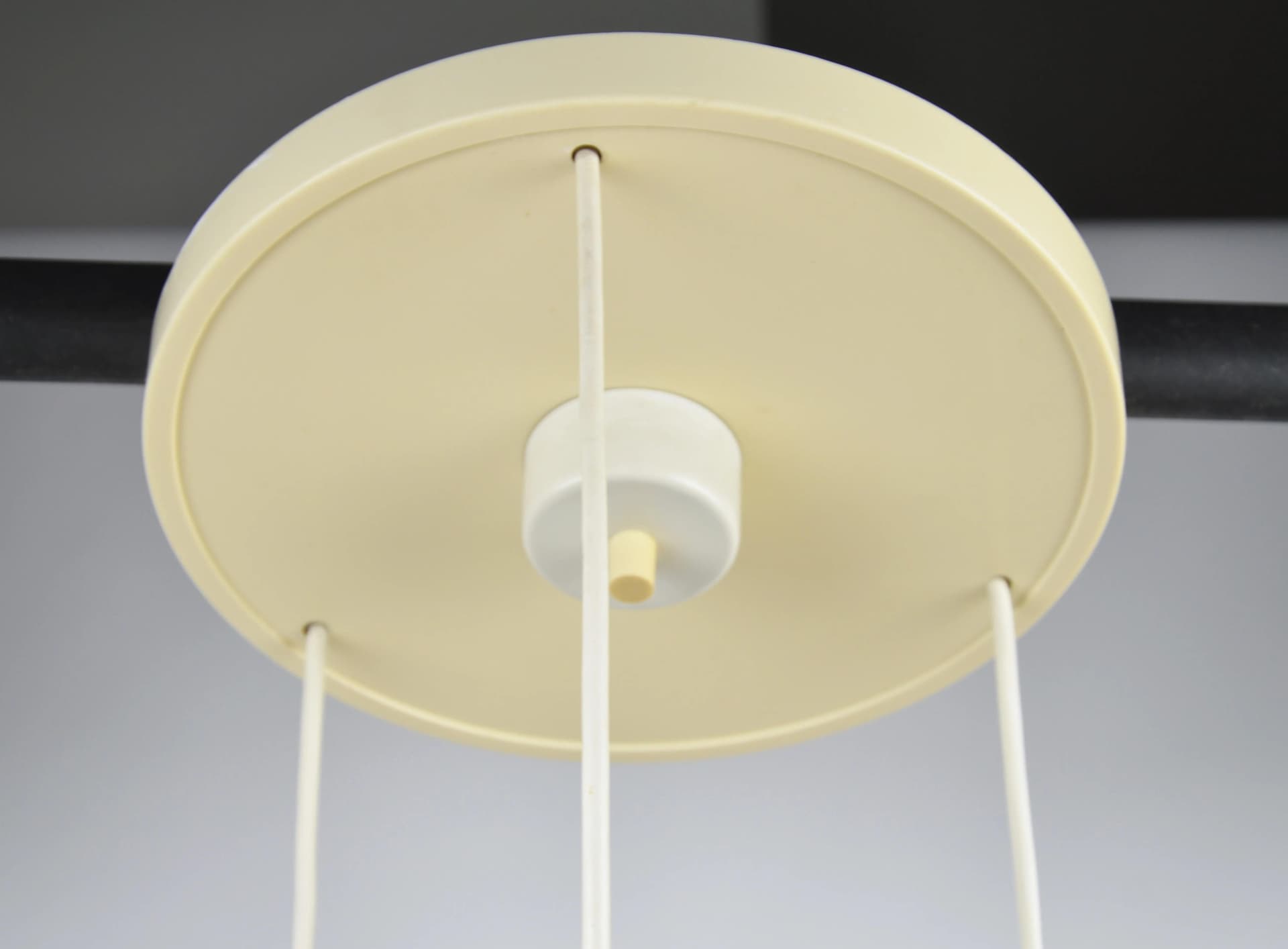 Cascade pendant lamp, orange glass, Poland, 1970s. - 86313