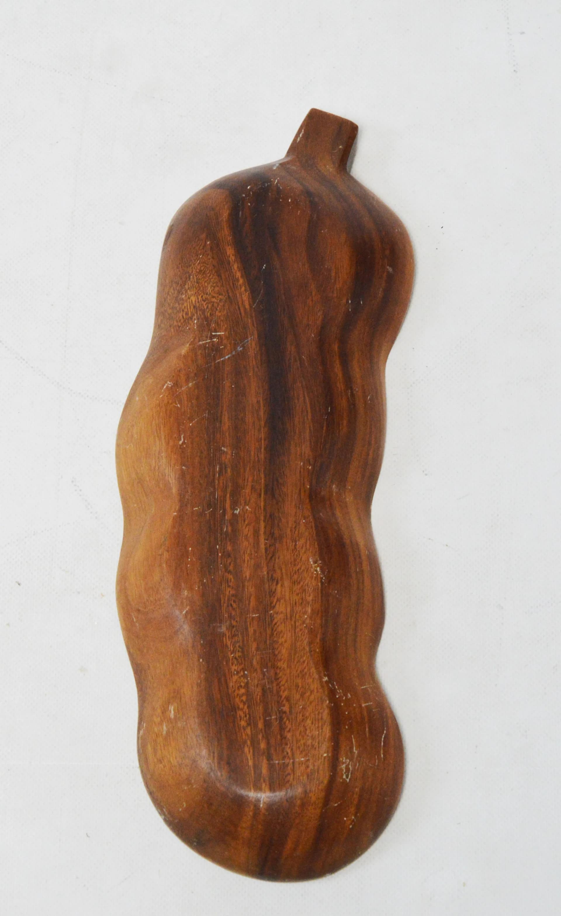 Platter Bean, brown teak, Poland, 1970s. - 86249