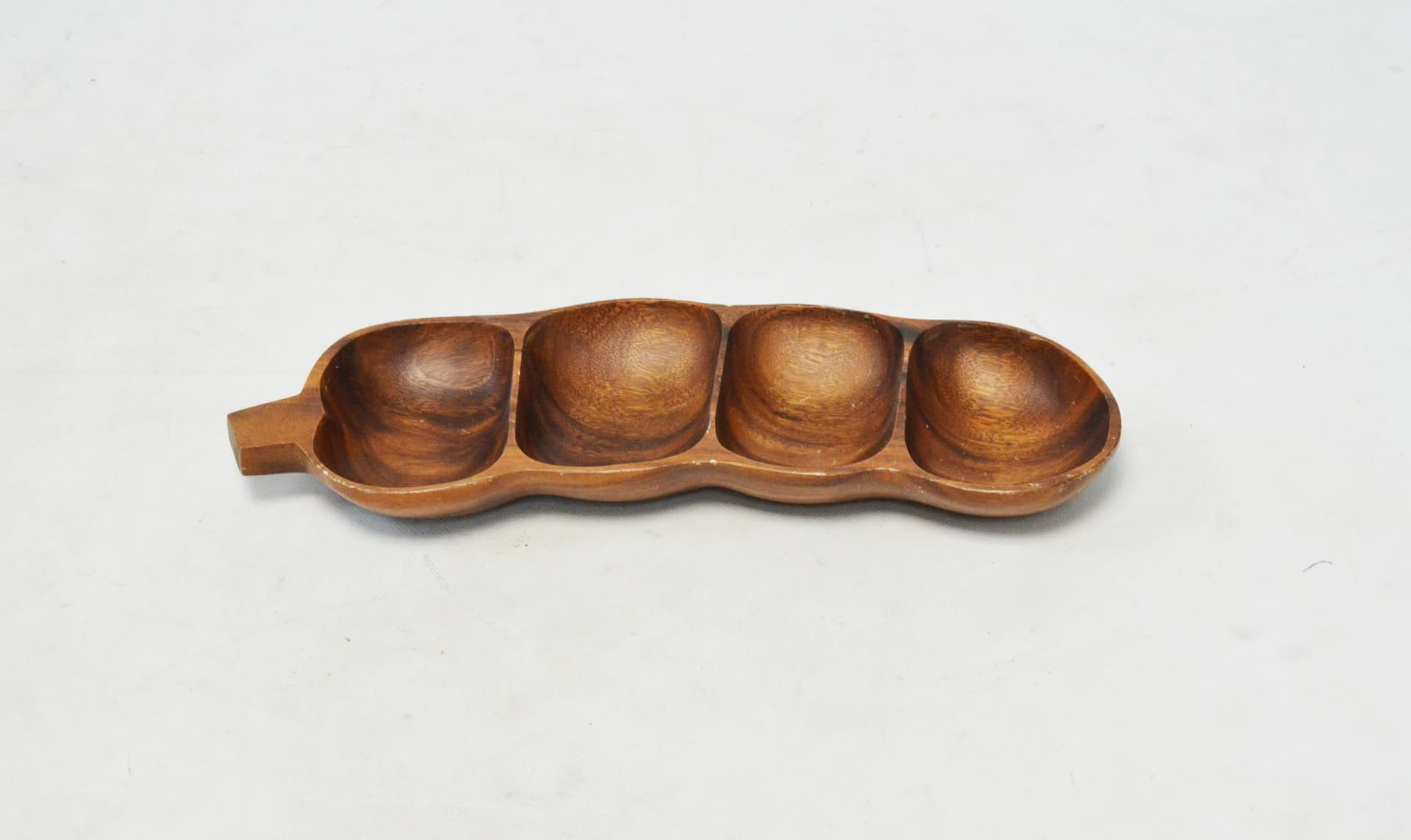 Platter Bean, brown teak, Poland, 1970s. - 86245