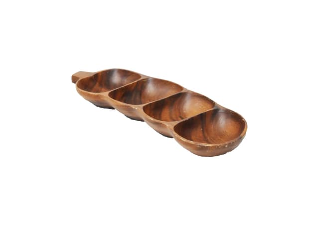 Platter Bean, brown teak, Poland, 1970s. - DIMENSION