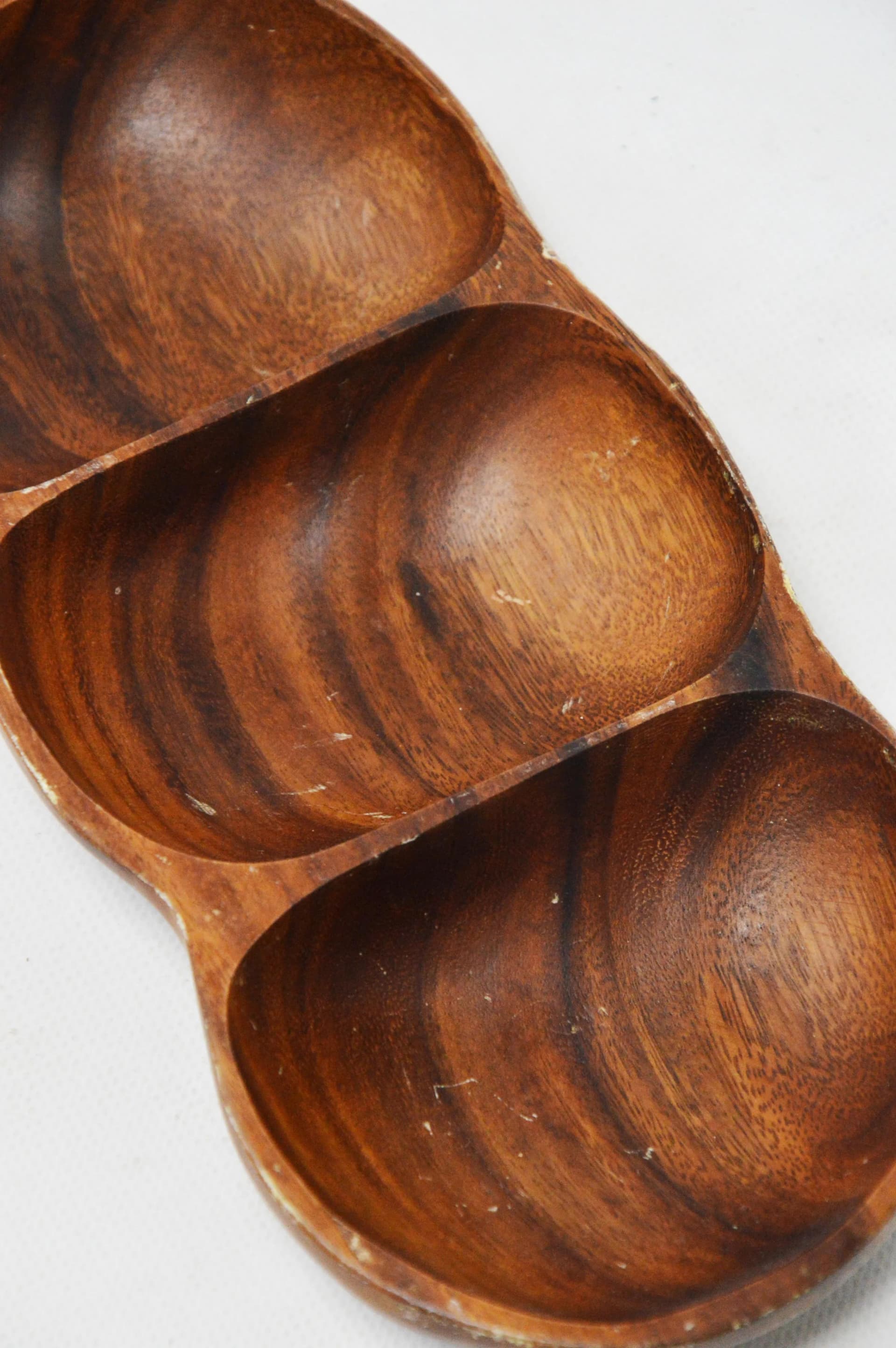 Platter Bean, brown teak, Poland, 1970s. - 86246