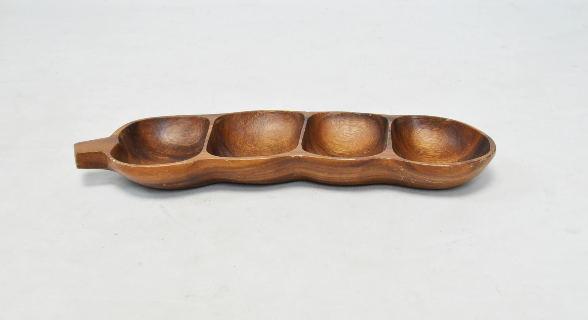 Platter Bean, brown teak, Poland, 1970s. - 86248