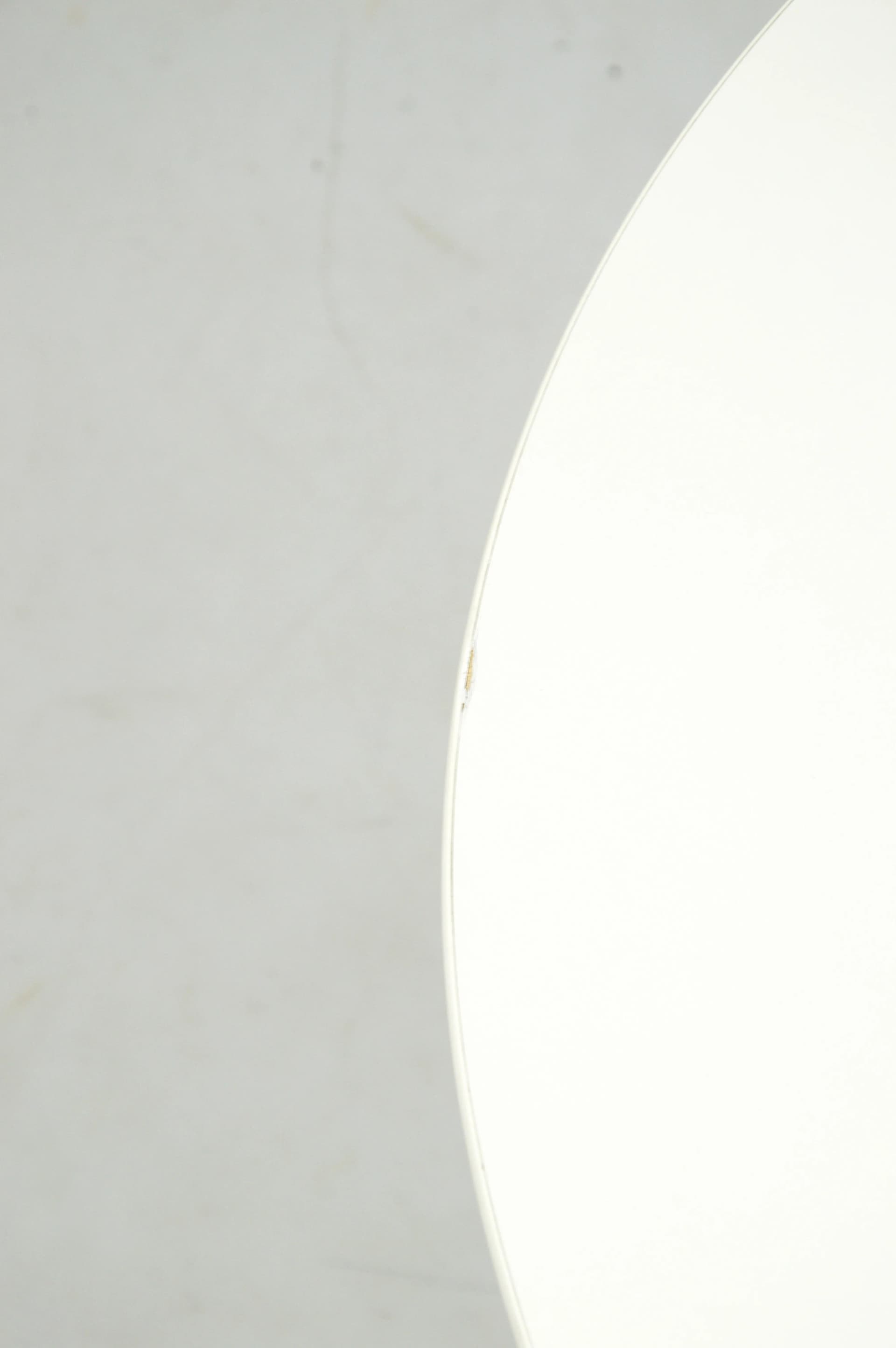 Side Table Space Age, white wood, white metal, Poland, 1970s. - 86233