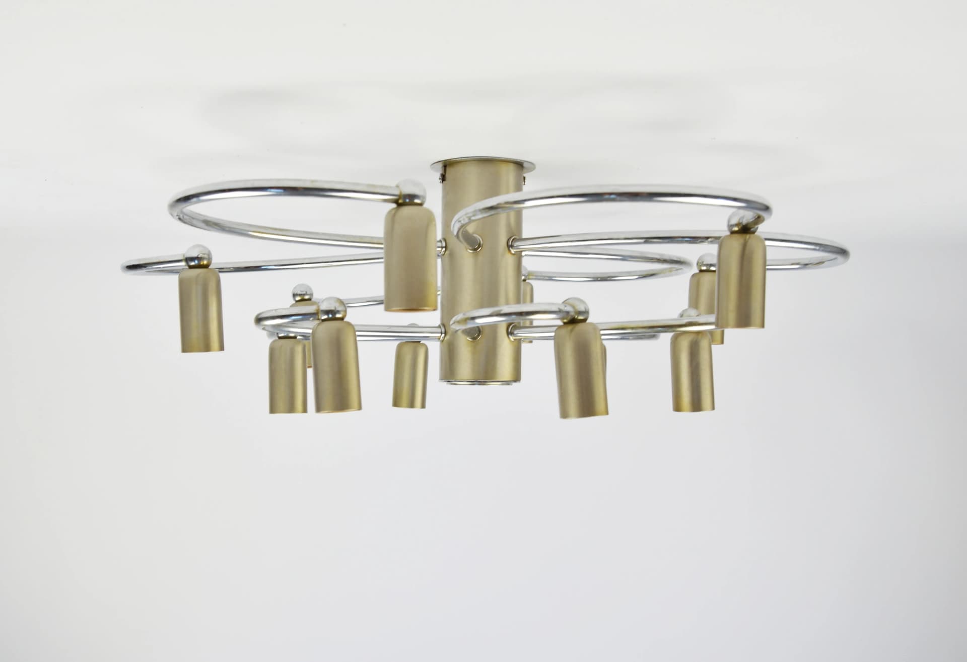 Lampa sufitowa Leola, srebrny, metal, lata 70. - 86151