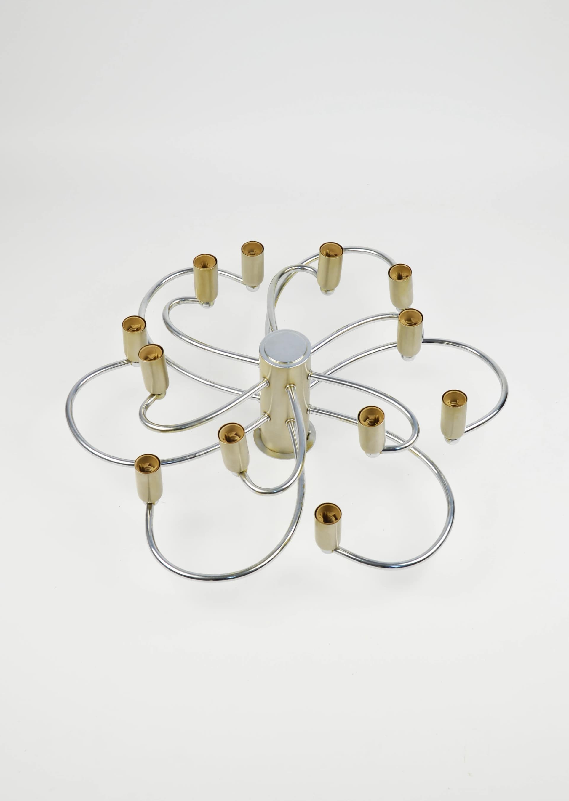 Lampa sufitowa Leola, srebrny, metal, lata 70. - 86152