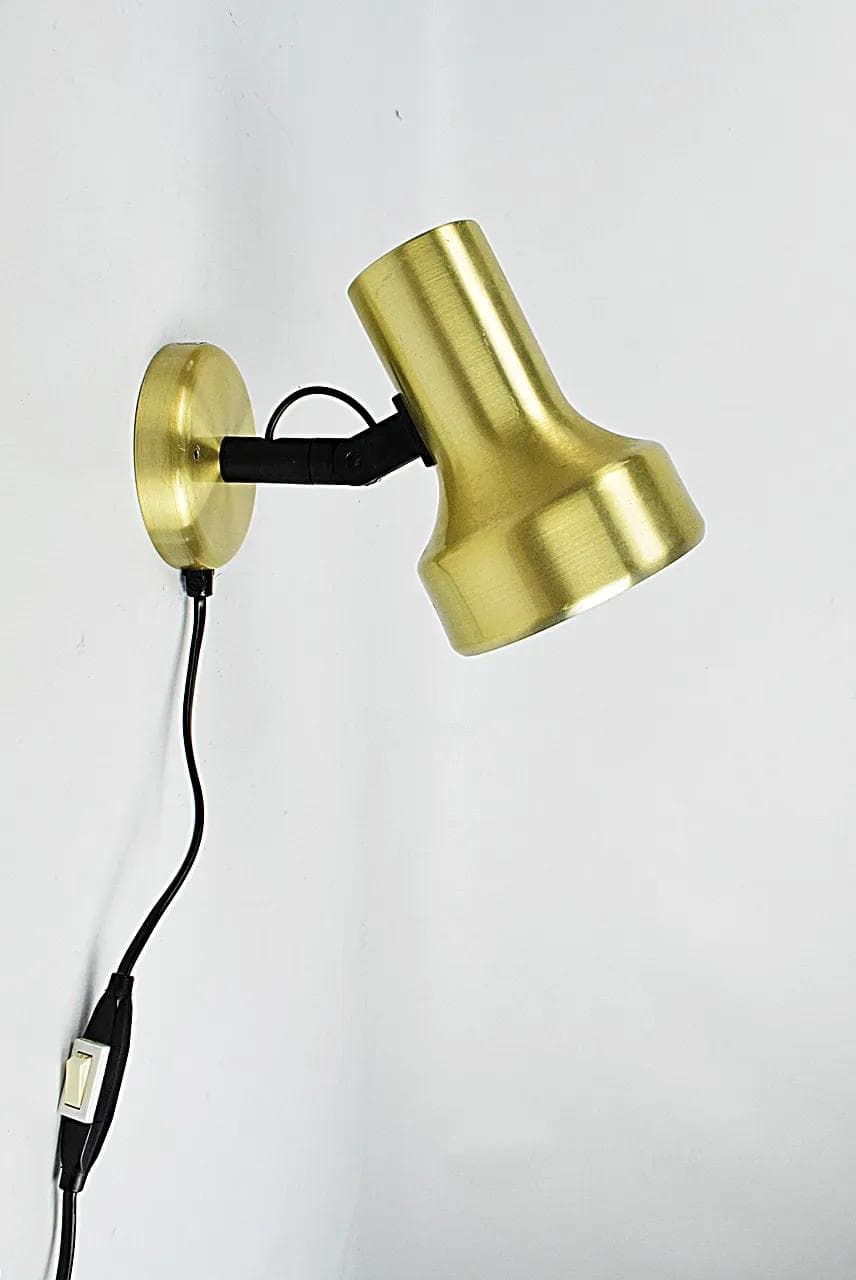 Wall sconce Belid, golden brass, Belid, Sweden, 1970s. - 86143