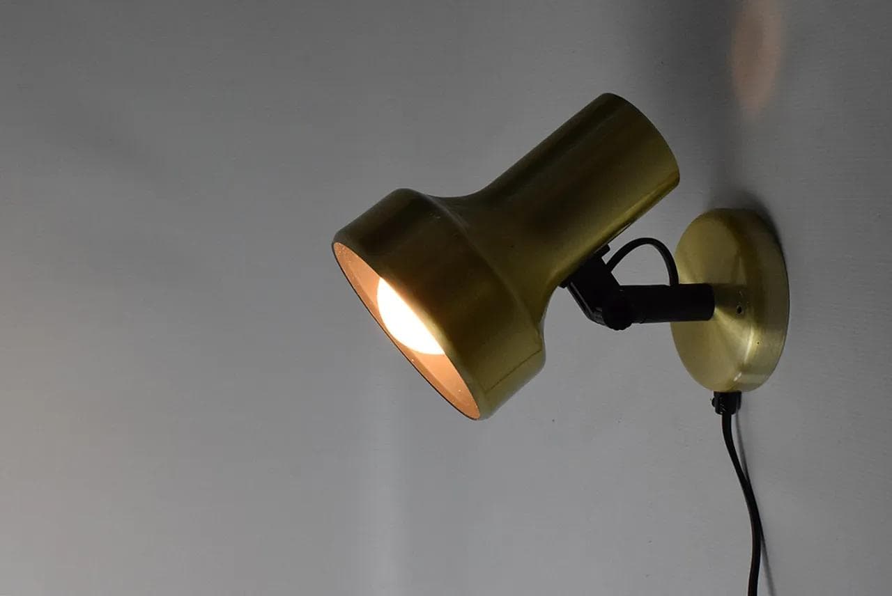 Wall sconce Belid, golden brass, Belid, Sweden, 1970s. - 86141