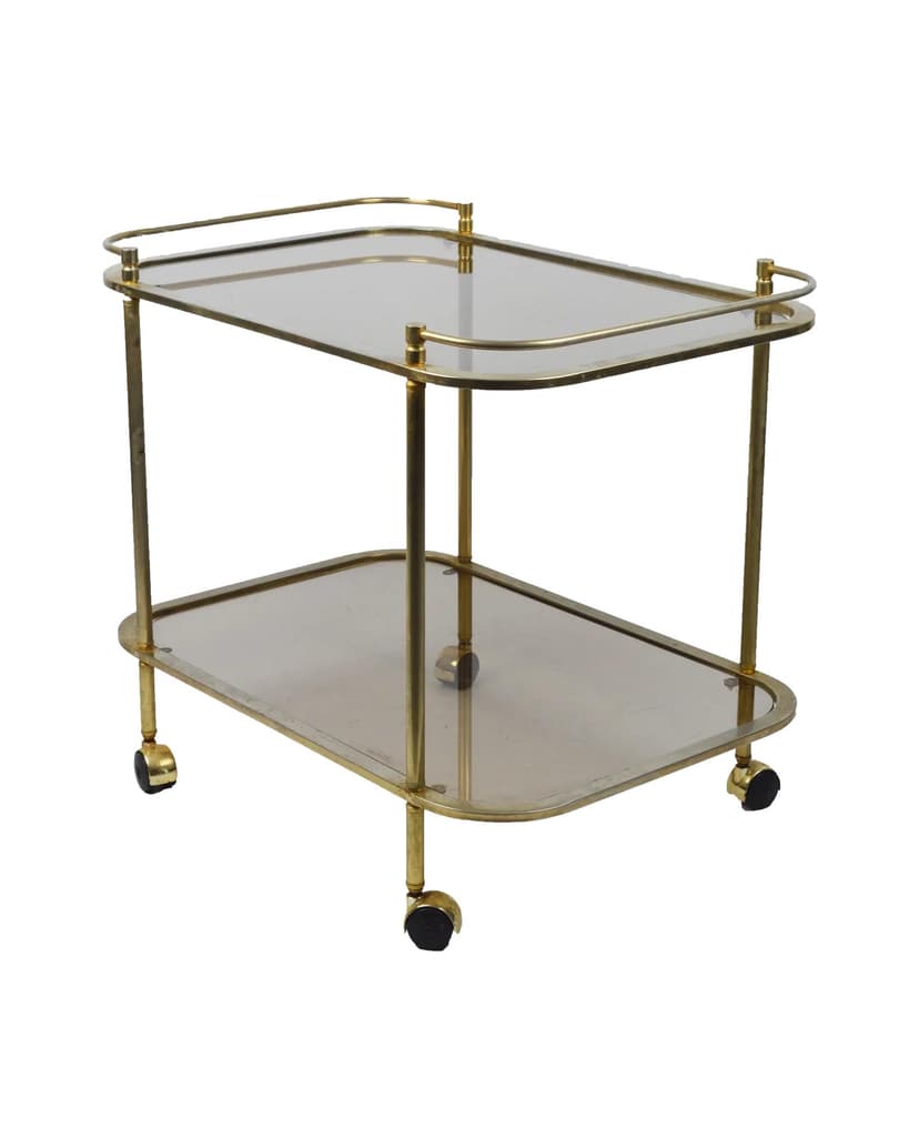 Stolik barowy, złoty, metal, Polska, lata 80.