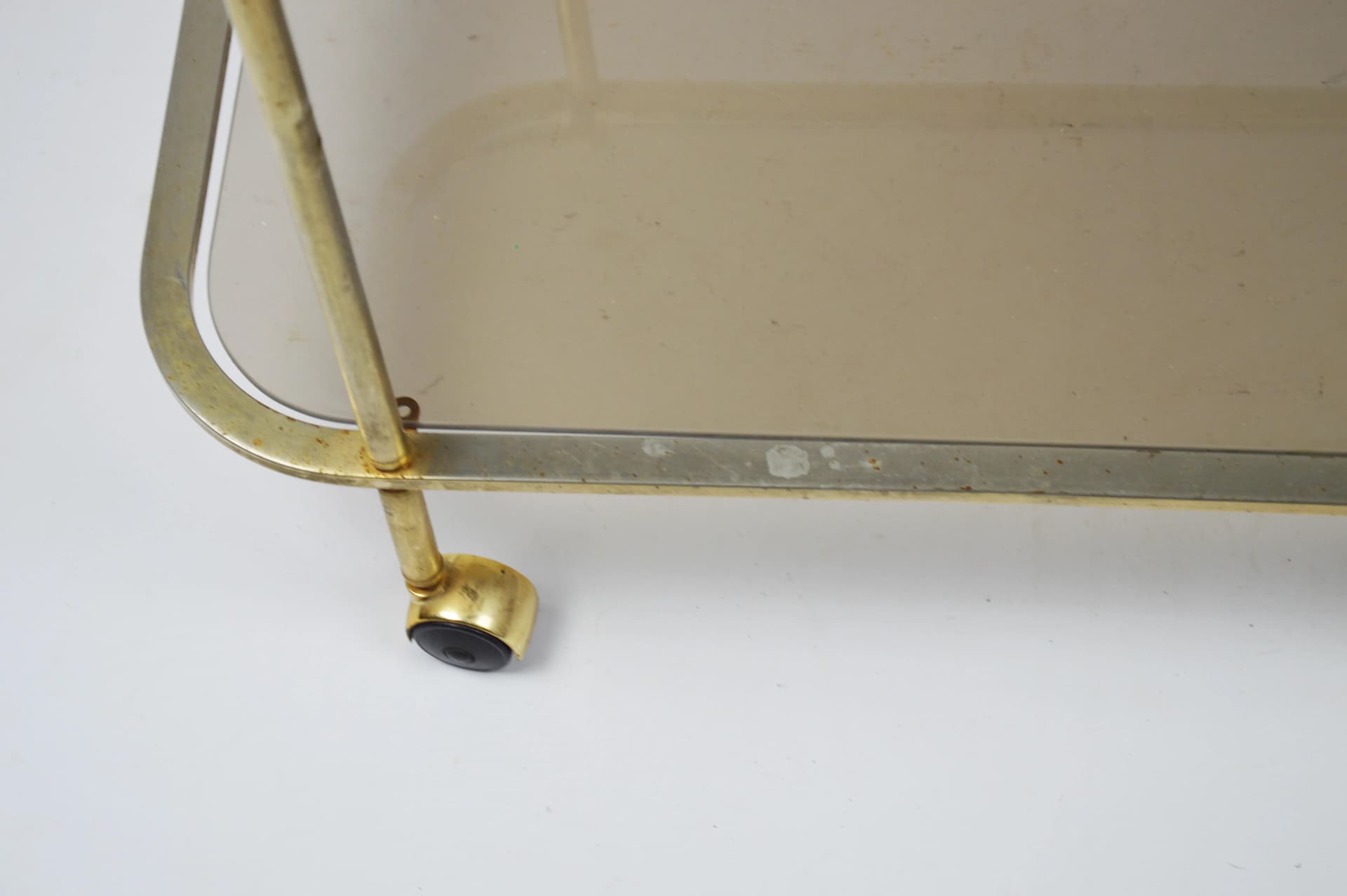 Stolik barowy, złoty, metal, Polska, lata 80. - 86112