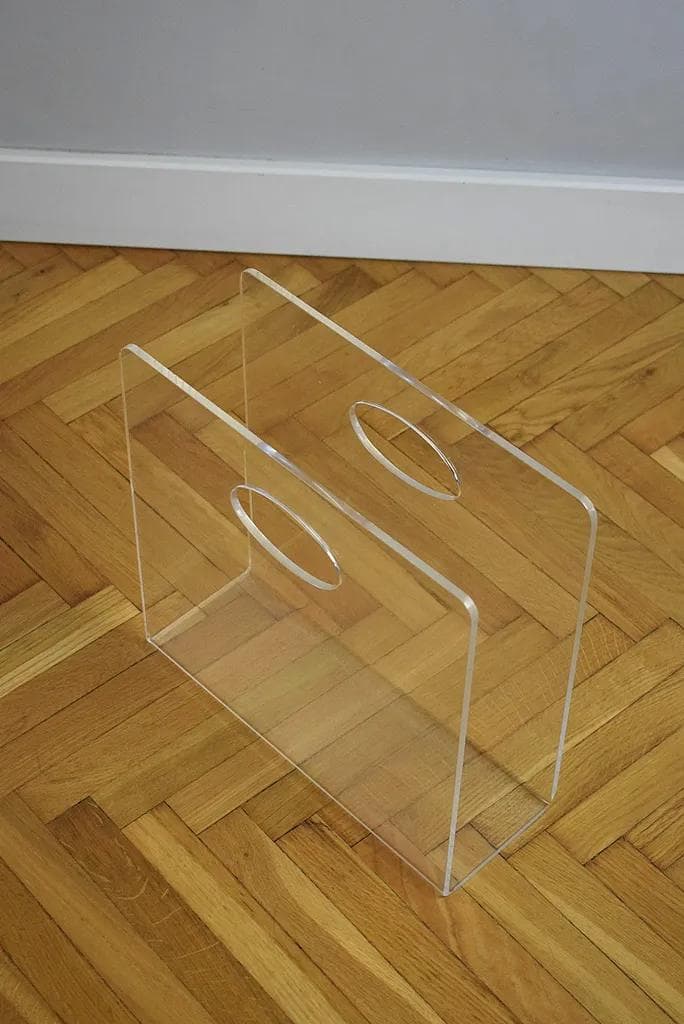 Gazetnik, przezroczysty, plexi, Polska, lata 70. - 86101