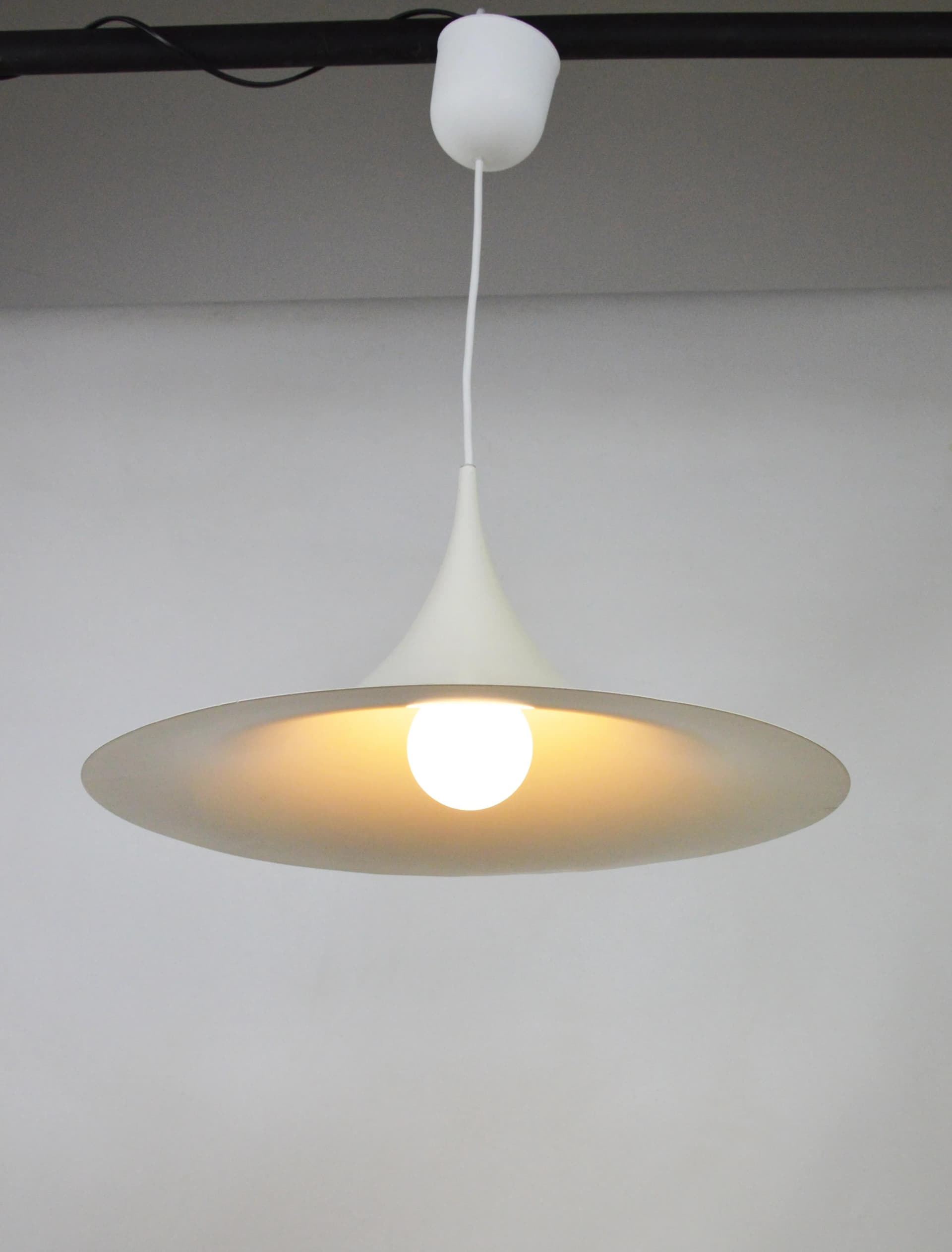 Pendant lamp Semi, white metal, for IKEA, Sweden, 1980s. - 86086