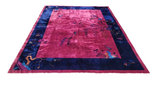 Dywan Art Deco, multikolor, wełna, Chiny, lata 20., 270x350 cm - WYMIARY