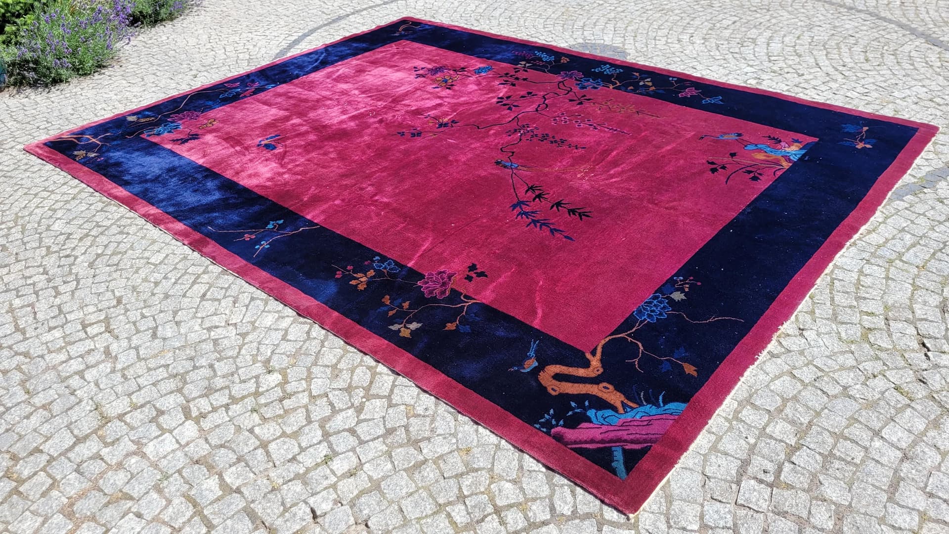 Dywan Art Deco, multikolor, wełna, Chiny, lata 20., 270x350 cm - 88634