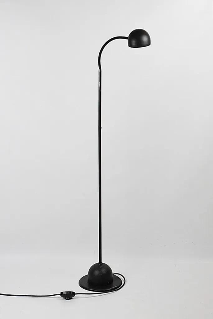 Lampa podłogowa, metal czarny, Polska, lata 80.