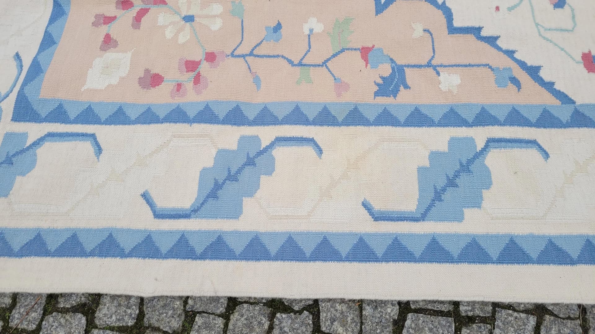 Dywan kilim orientalny 247x300cm, multikolor, wełna, Indie - 88588