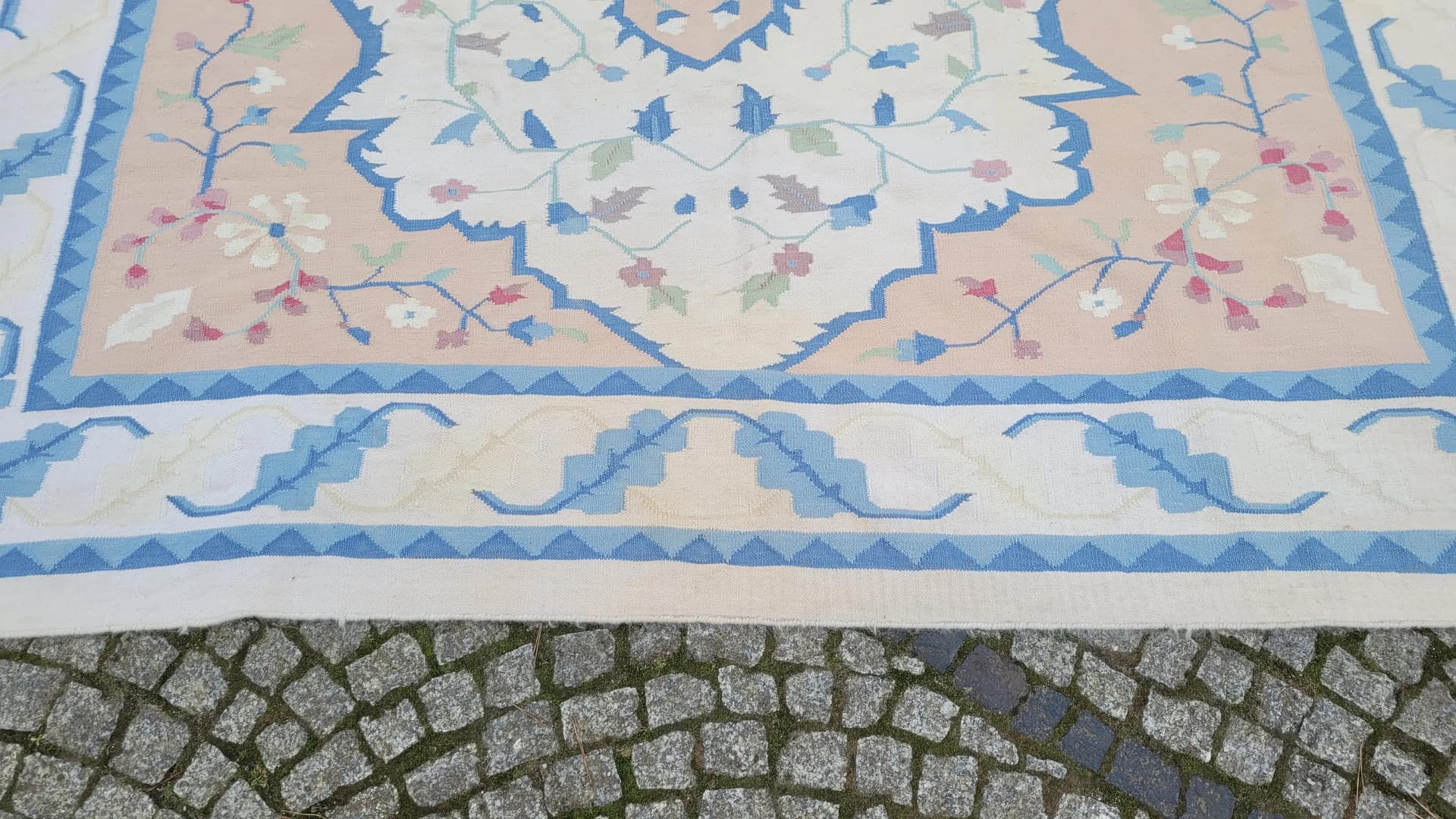 Dywan kilim orientalny 247x300cm, multikolor, wełna, Indie - 88590