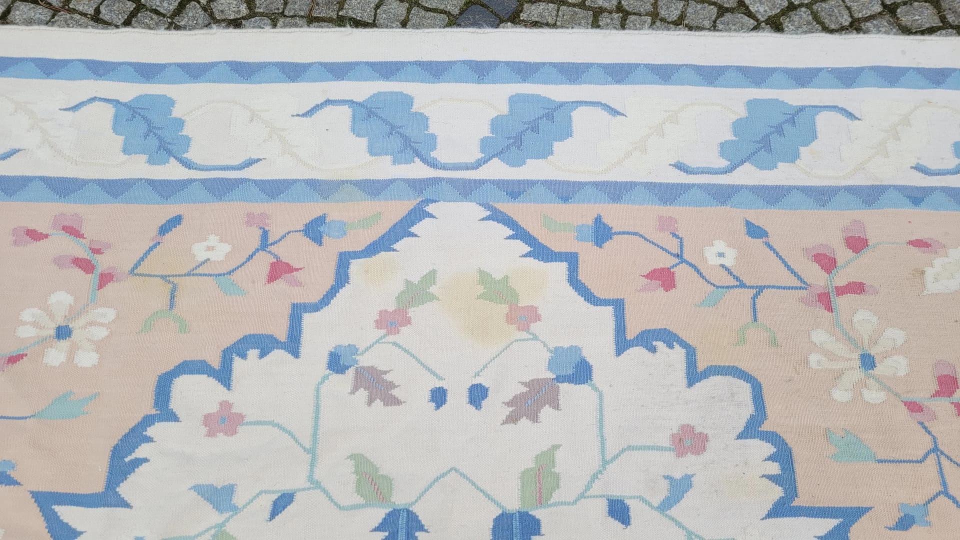 Dywan kilim orientalny 247x300cm, multikolor, wełna, Indie - 88589