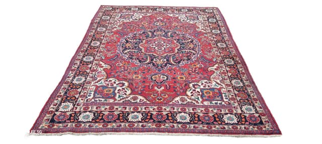 Dywan Heriz 225x330 cm, czerwony, wełna, Iran, początek XX w. - WYMIARY