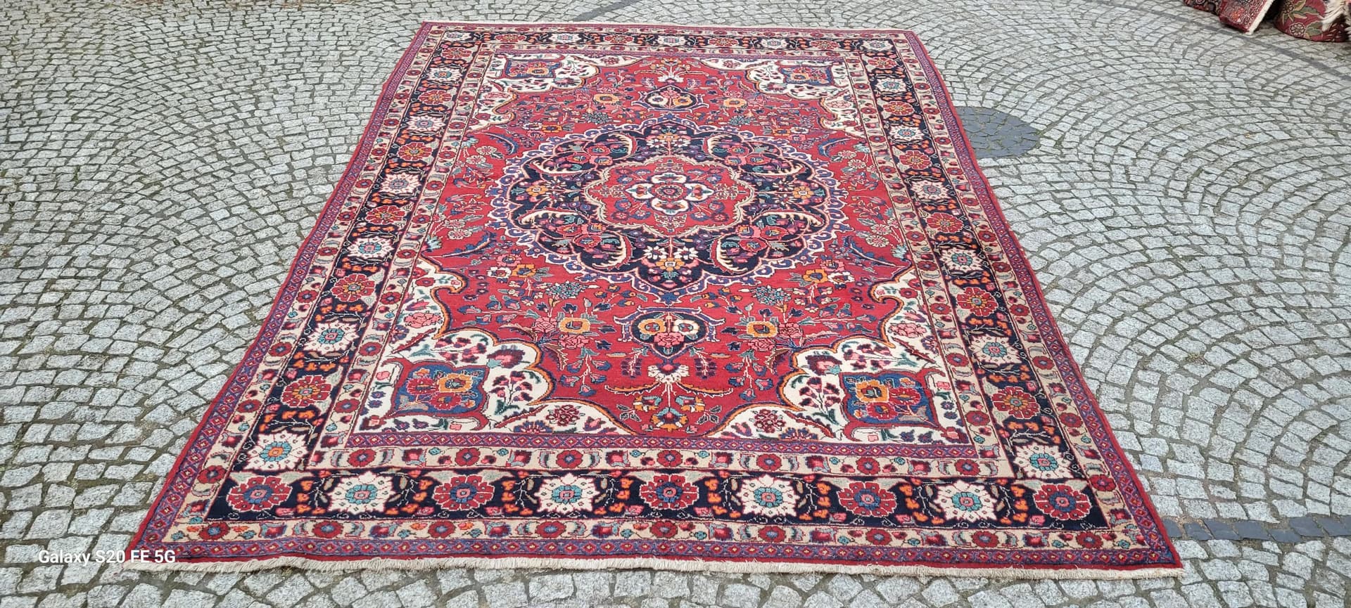 Dywan Heriz 225x330 cm, czerwony, wełna, Iran, początek XX w. - 88564