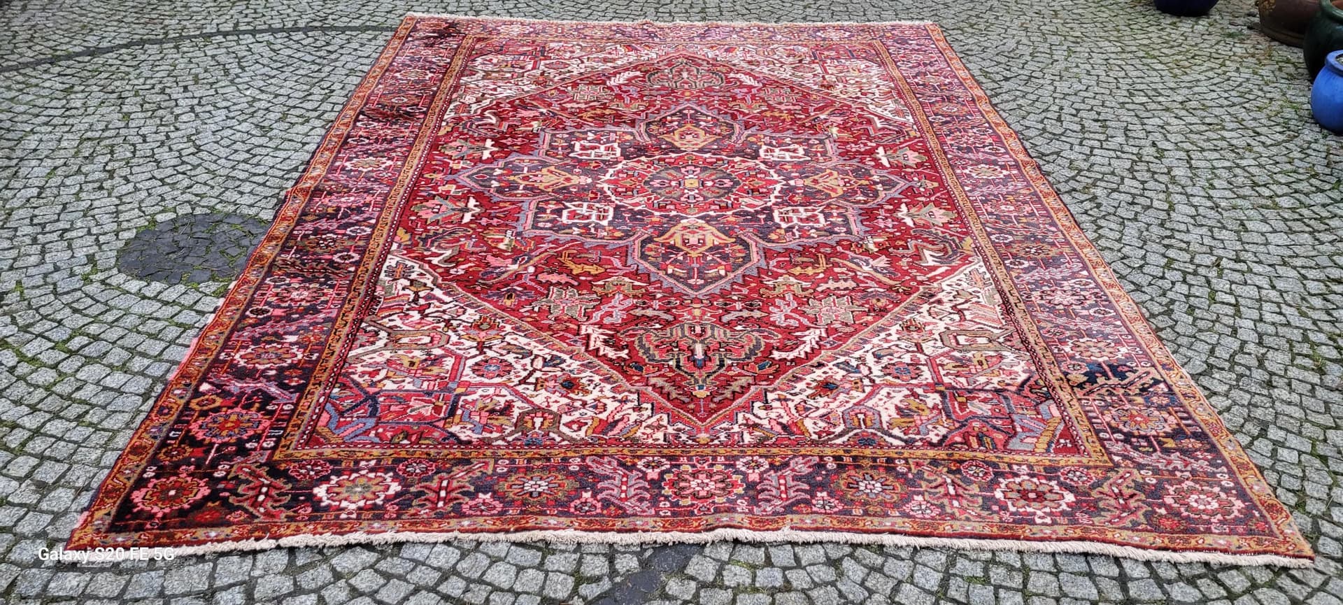 Dywan Heriz 273x350cm, czerwony, wełna, Iran, XIX w. - 88556