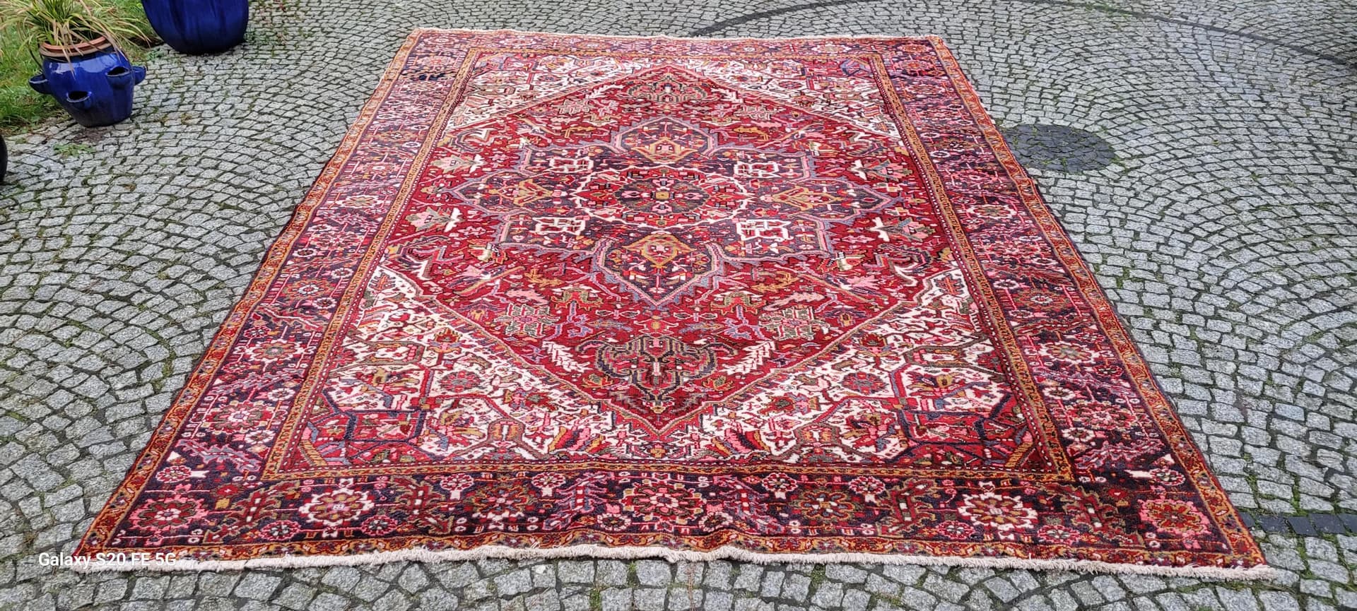 Dywan Heriz 273x350cm, czerwony, wełna, Iran, XIX w. - 88553