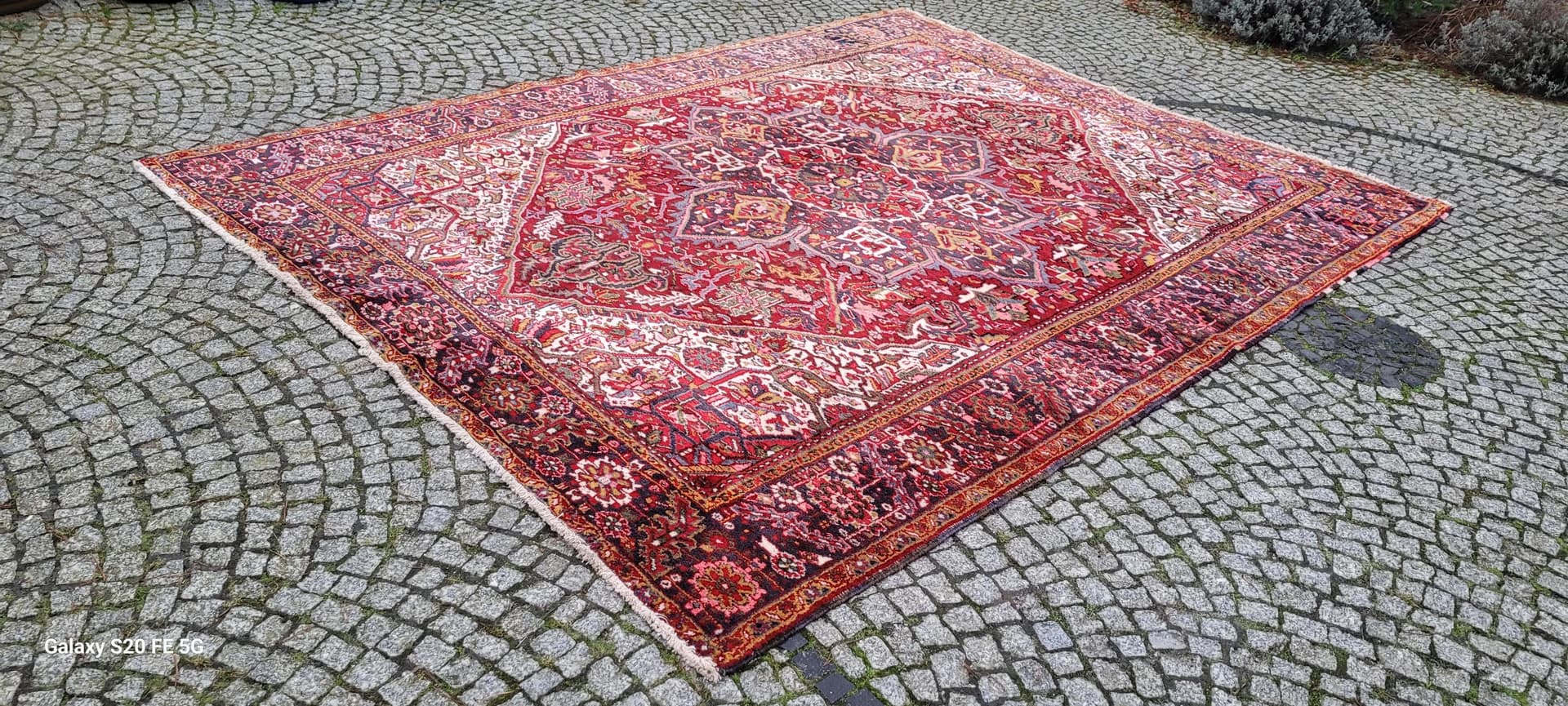 Dywan Heriz 273x350cm, czerwony, wełna, Iran, XIX w. - 88554