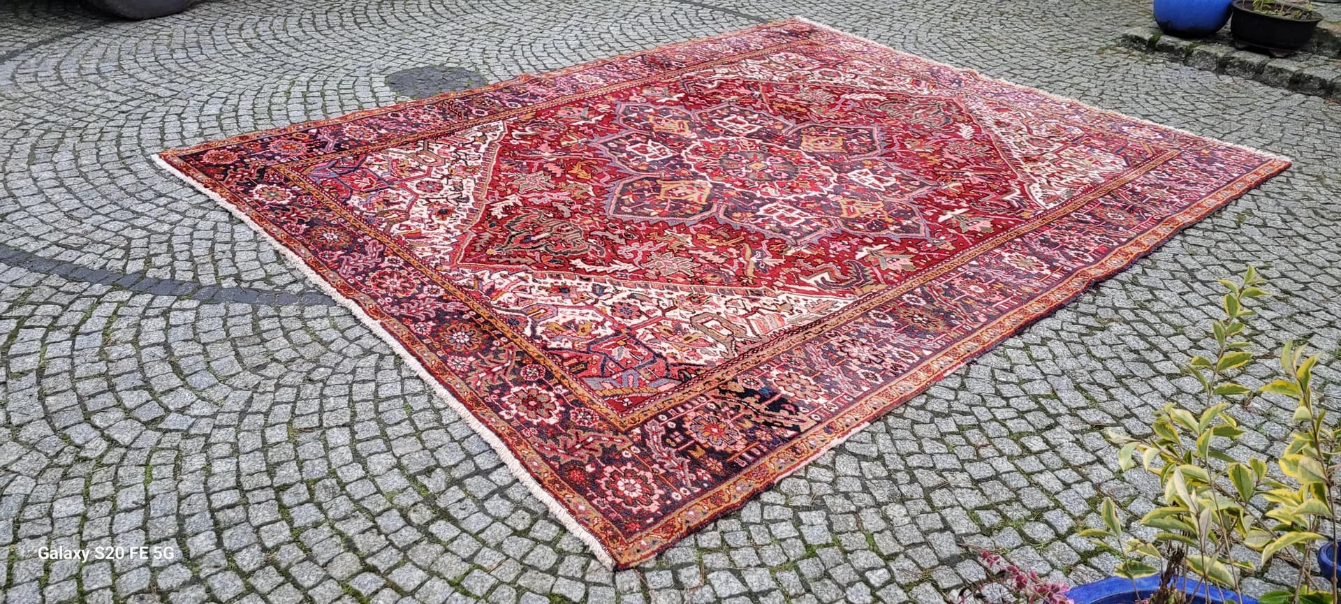 Dywan Heriz 273x350cm, czerwony, wełna, Iran, XIX w. - 88557