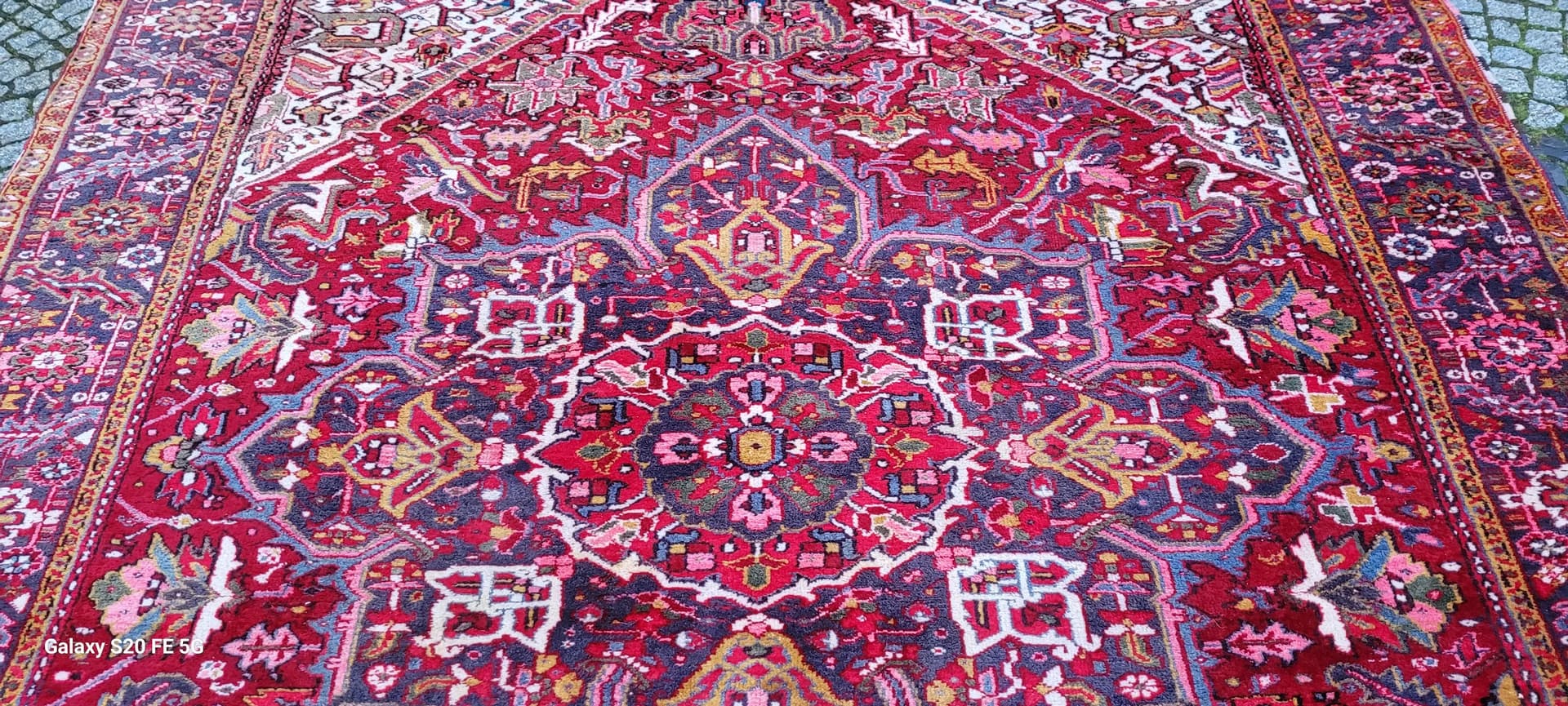 Dywan Heriz 273x350cm, czerwony, wełna, Iran, XIX w. - 88559
