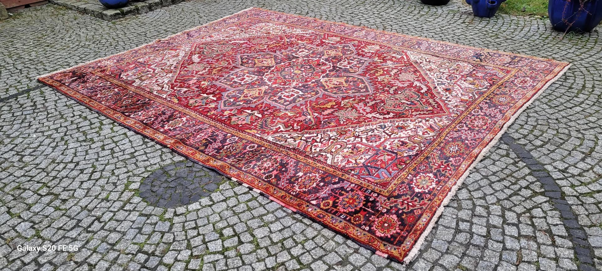 Dywan Heriz 273x350cm, czerwony, wełna, Iran, XIX w. - 88555