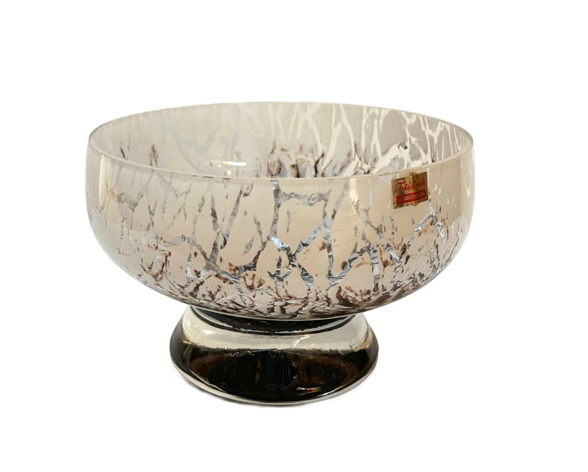 Bowl, beige glass, Germany, 1970s.