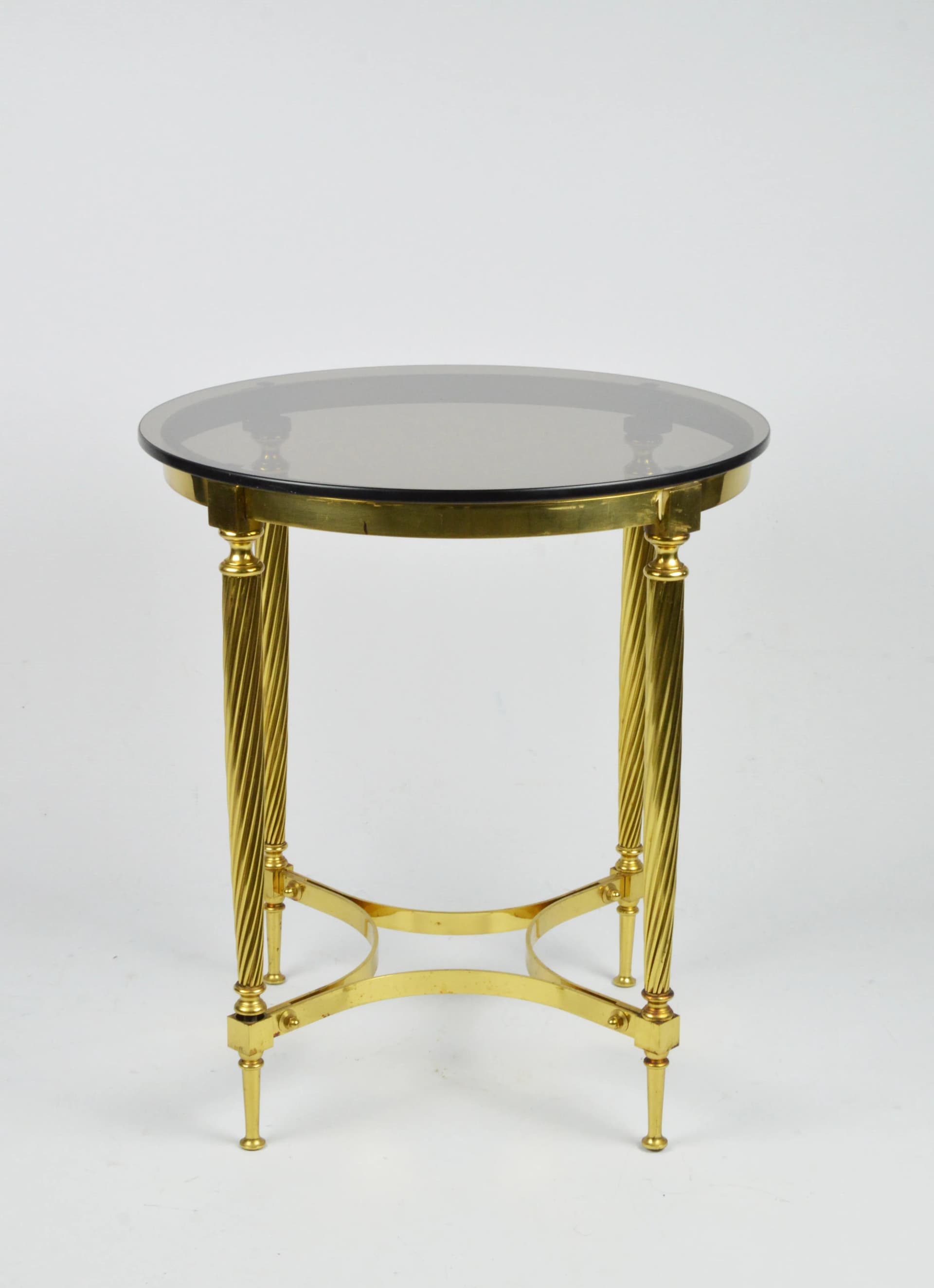 Stolik pomocniczy, złoty, metal, Polska, lata 80. - 85922