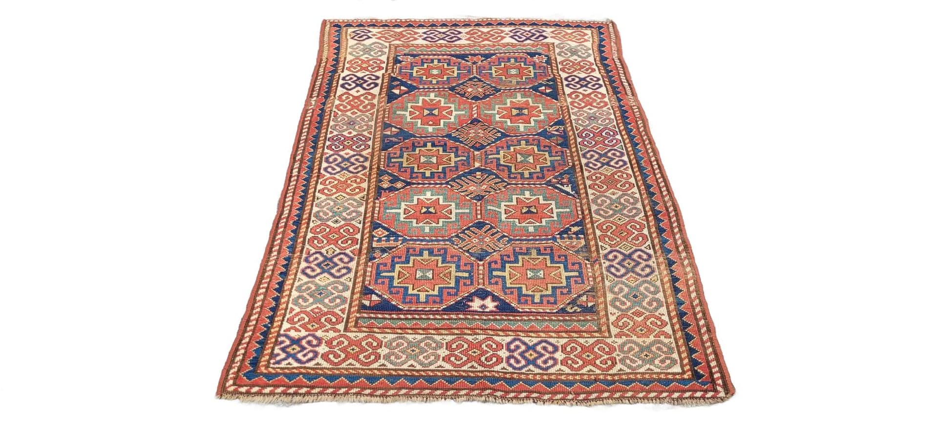 Dywan Kazak, 232x122 cm, czerwony, wełna, Azerbejdżan, XIX w.