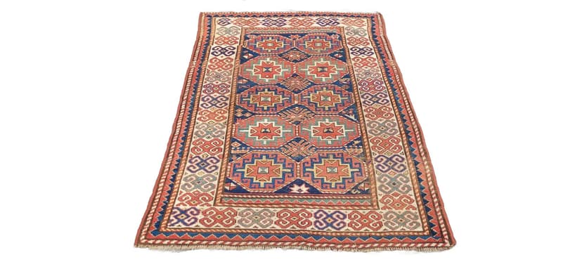 Dywan Kazak, 232x122 cm, czerwony, wełna, Azerbejdżan, XIX w.