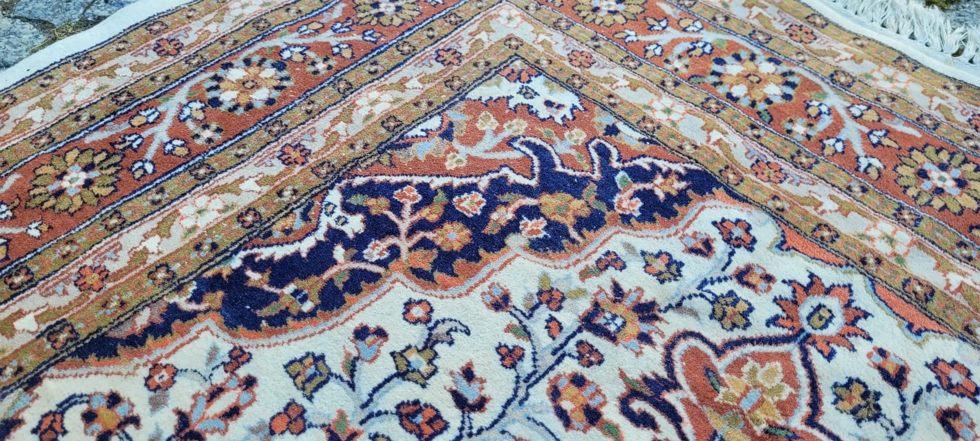 Dywan Ghom, 127x190 cm, multikolor, wełna, Pakistan, lata 80. - 88473