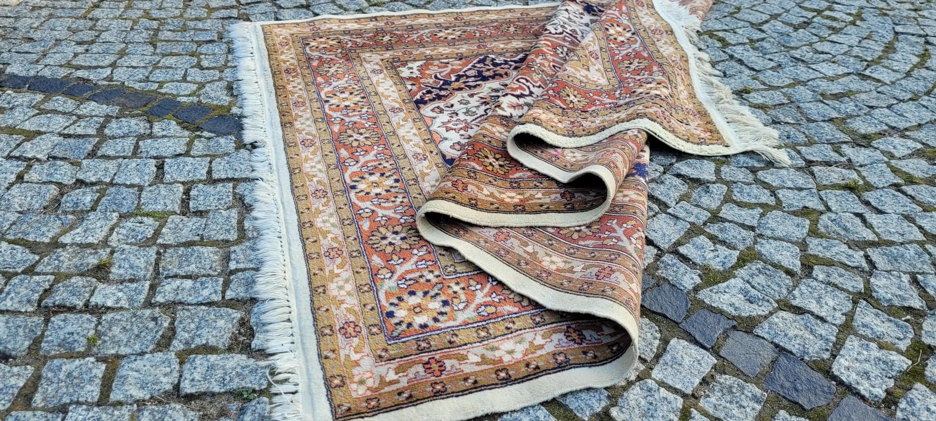 Dywan Ghom, 127x190 cm, multikolor, wełna, Pakistan, lata 80. - 88480