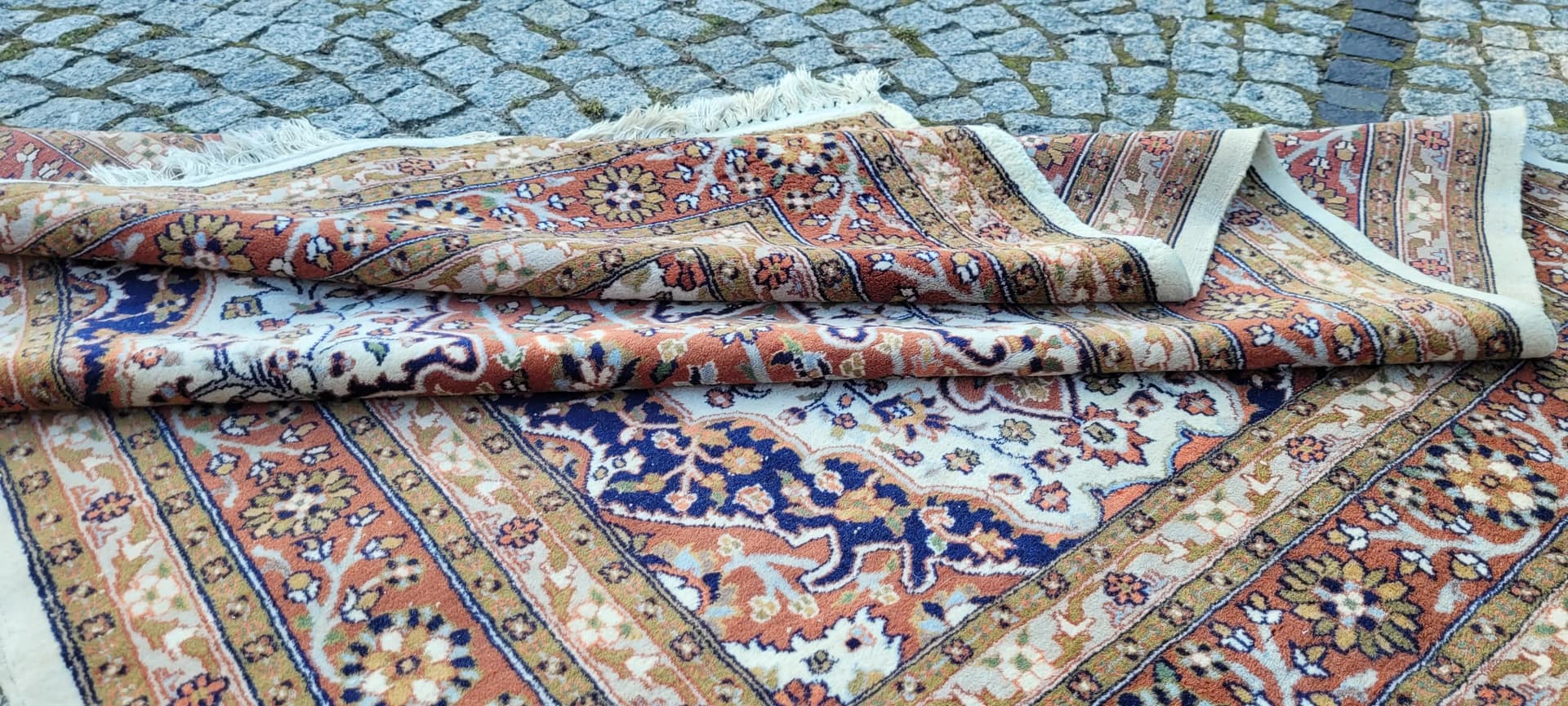 Dywan Ghom, 127x190 cm, multikolor, wełna, Pakistan, lata 80. - 88477