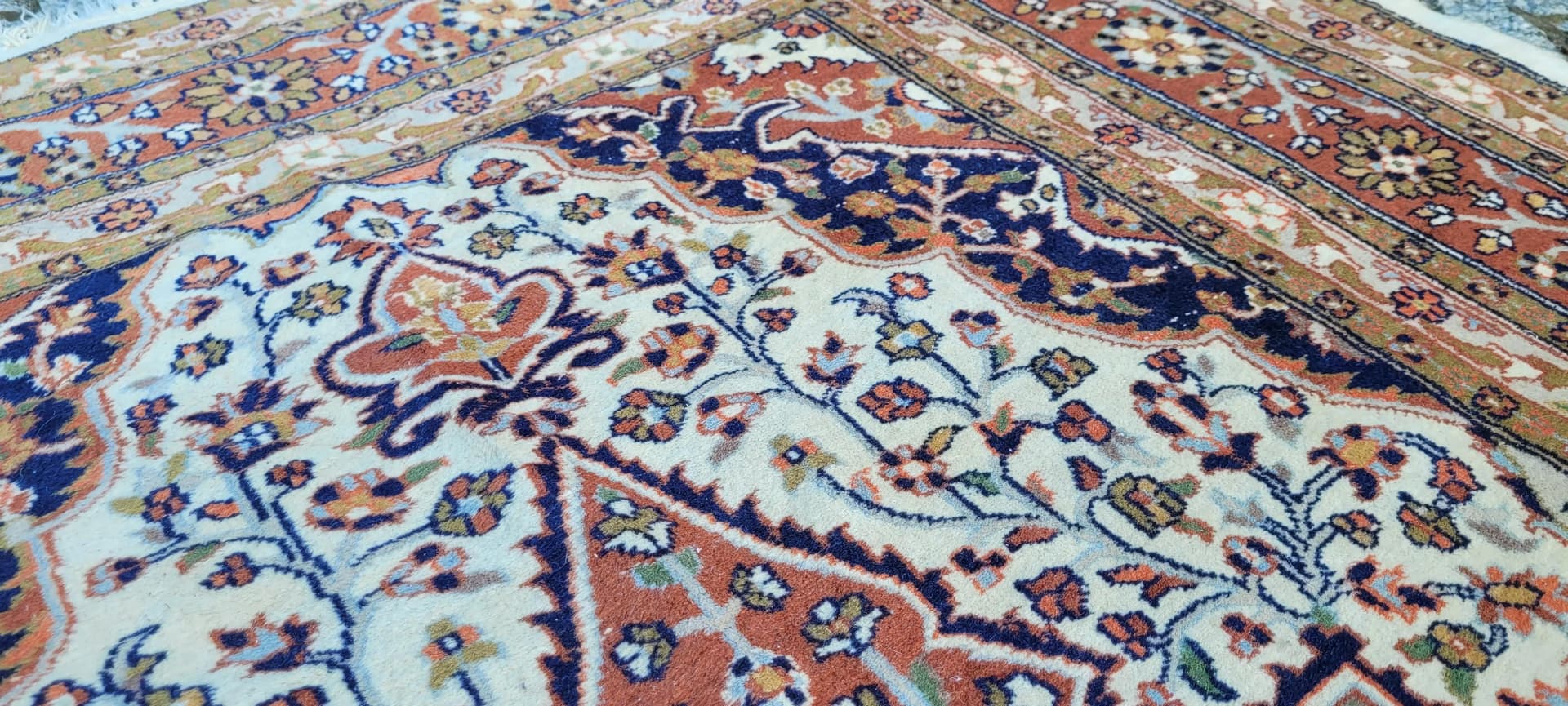 Dywan Ghom, 127x190 cm, multikolor, wełna, Pakistan, lata 80. - 88478