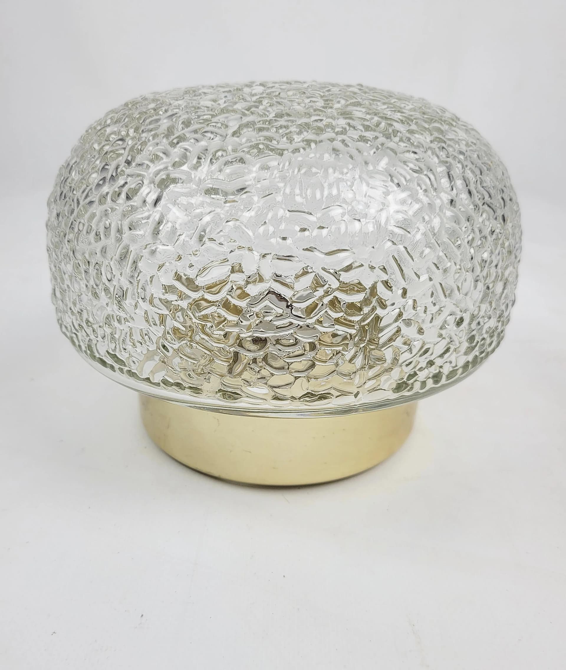 Ceiling light, transparent glass, Poland, 1970s. - 85824