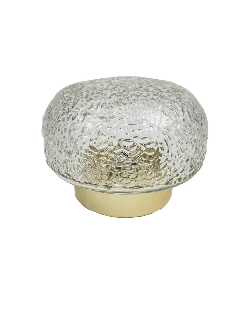 Ceiling light, transparent glass, Poland, 1970s.