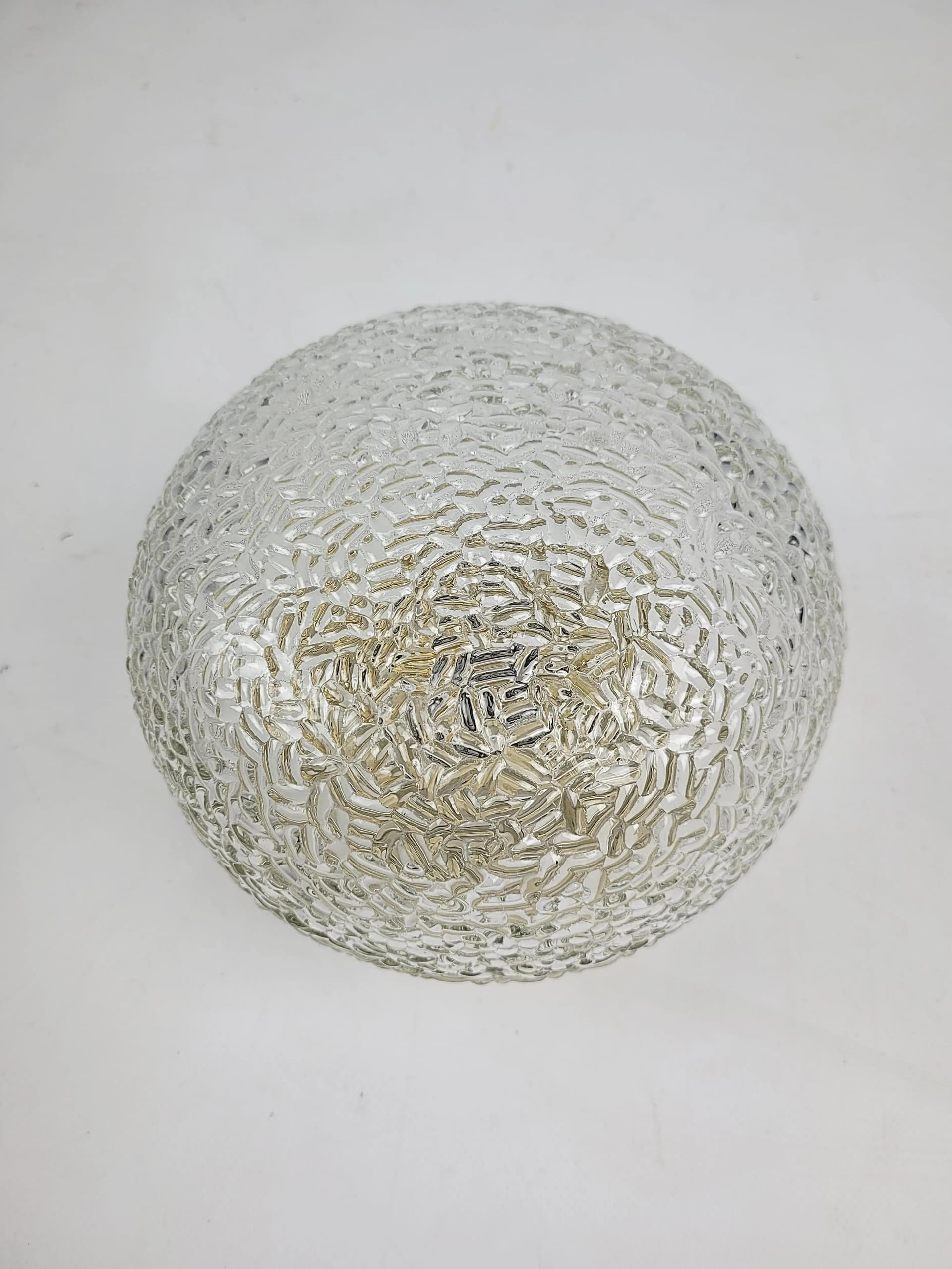 Ceiling light, transparent glass, Poland, 1970s. - 85818