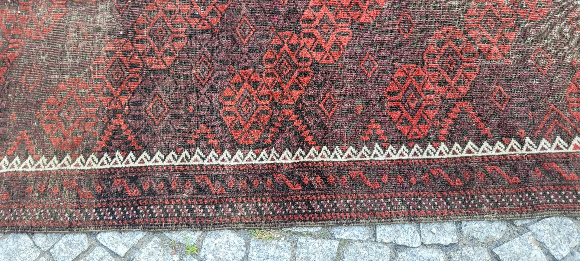 Dywan Beluch, 100x200cm, brązowy, wełna, Afganistan, pocz. XX w. - 88466