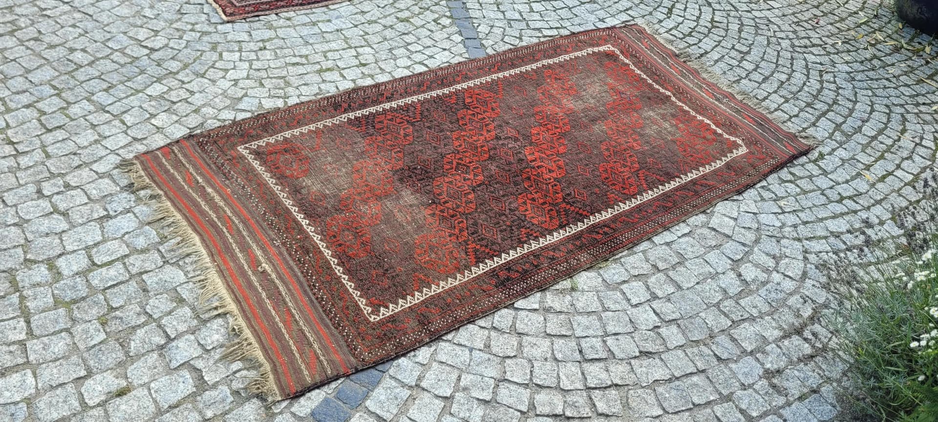 Dywan Beluch, 100x200cm, brązowy, wełna, Afganistan, pocz. XX w. - 88463