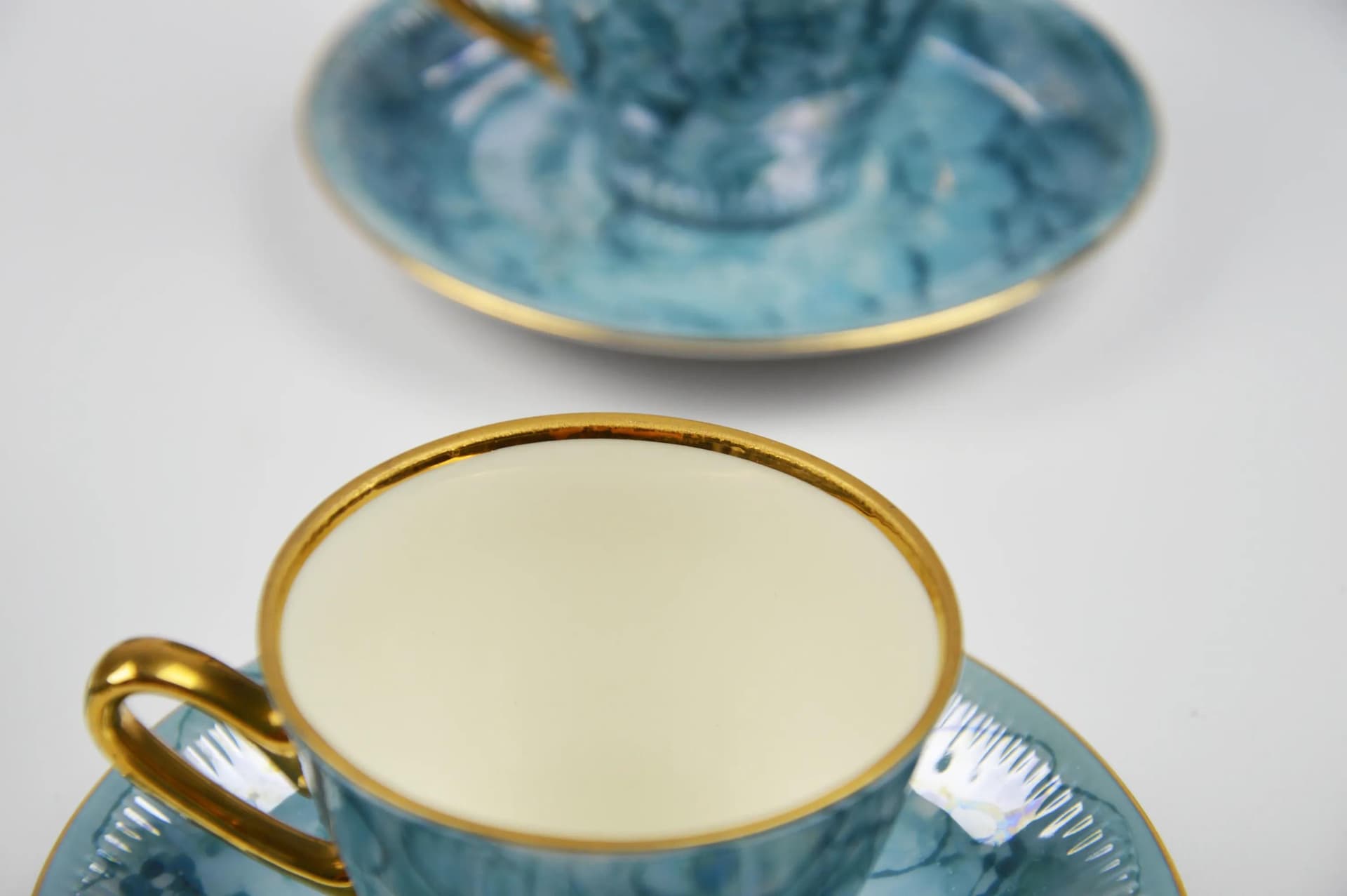 Serwis kawowy Carry, niebieski, porcelana, Włocławek, Polska, lata 70. - 85799