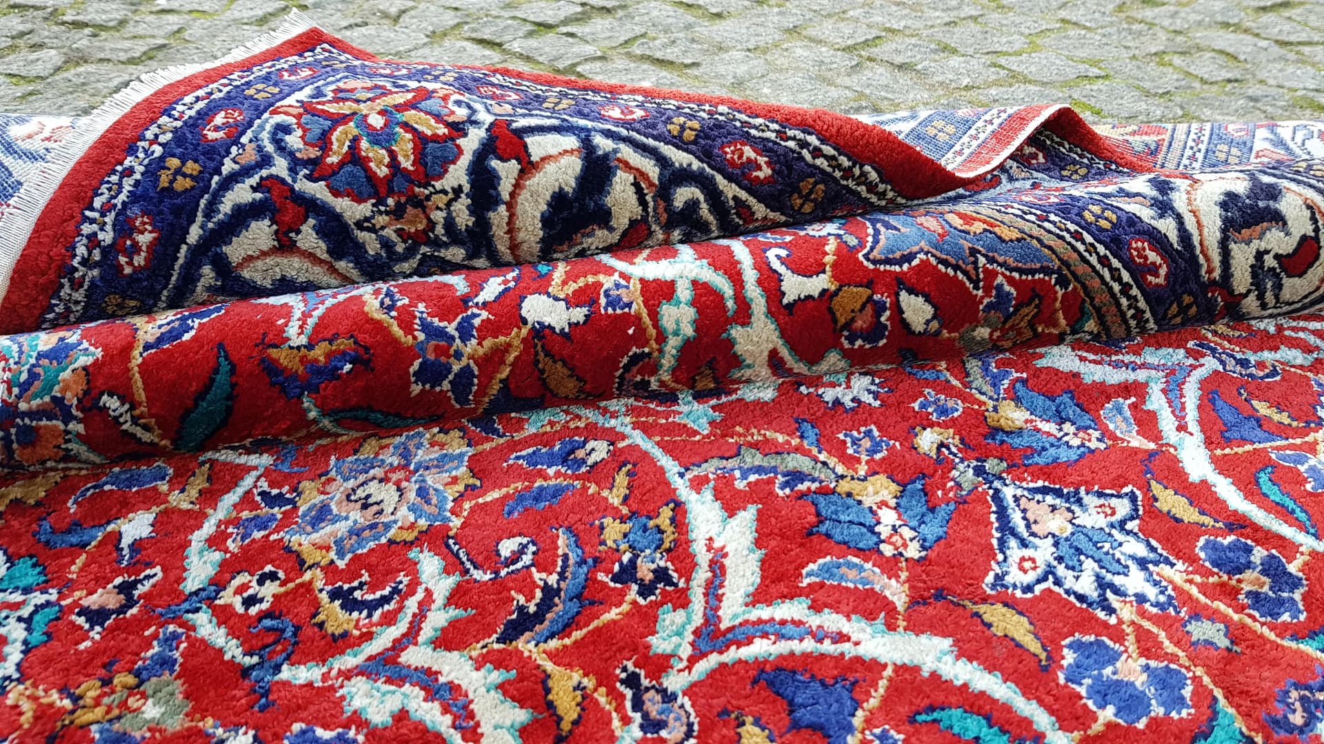 Rug Kayseri, 110x160 cm, red, silk, Turkey, 1960s. - 88438