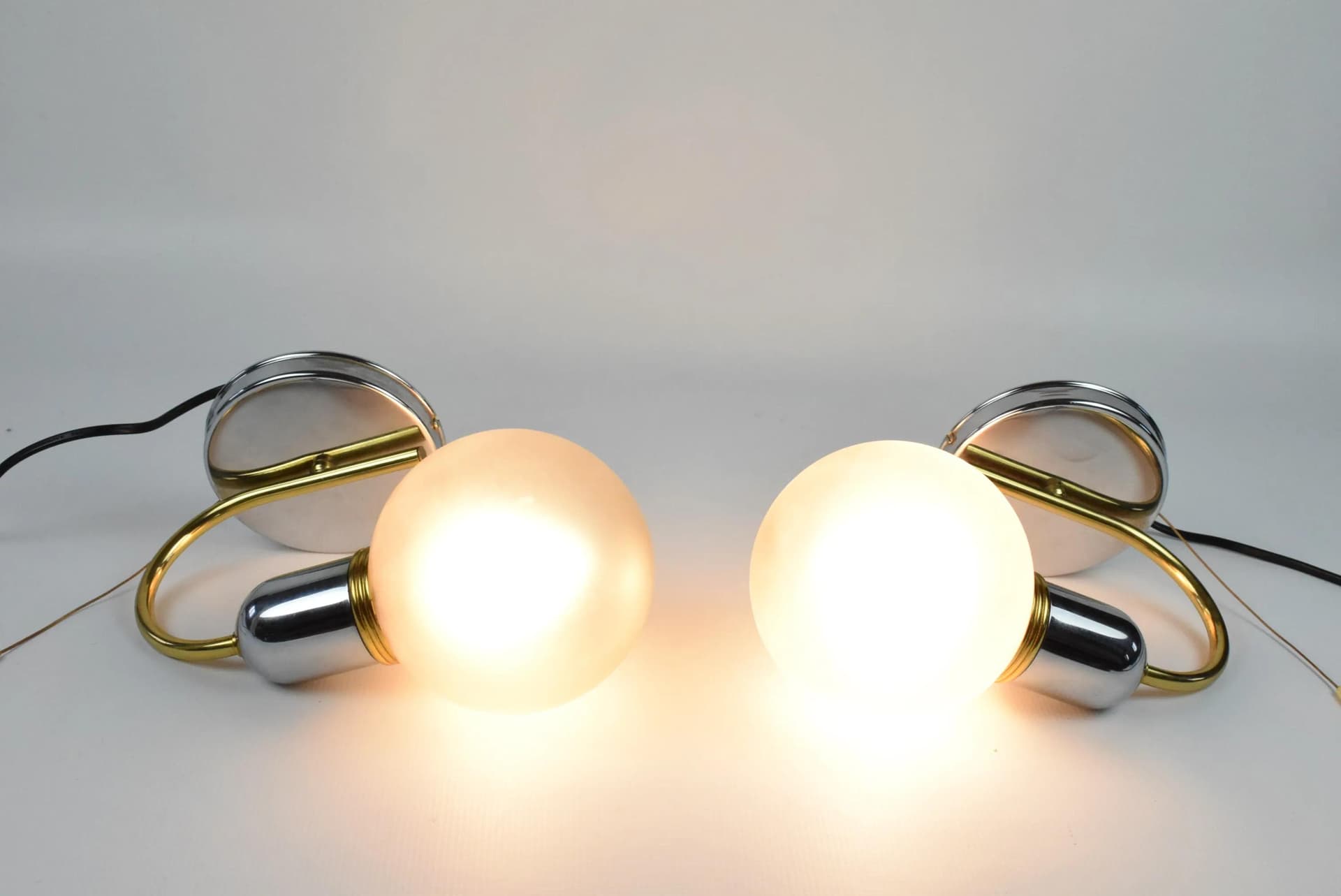 Para kinkietów Solken Leuchten, mosiądz, Niemcy, lata 80. - 85776