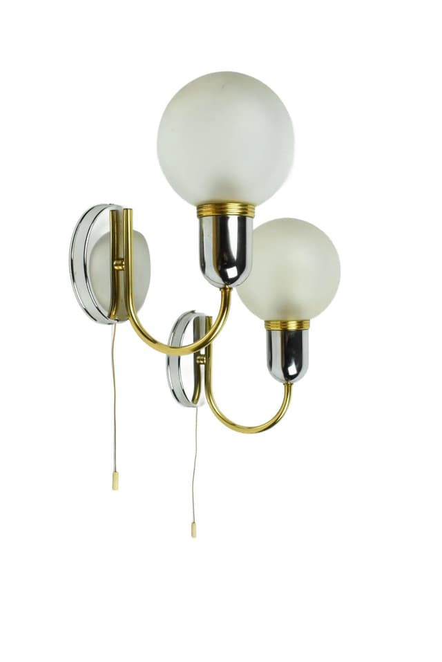 Para kinkietów Solken Leuchten, mosiądz, Niemcy, lata 80. - WYMIARY