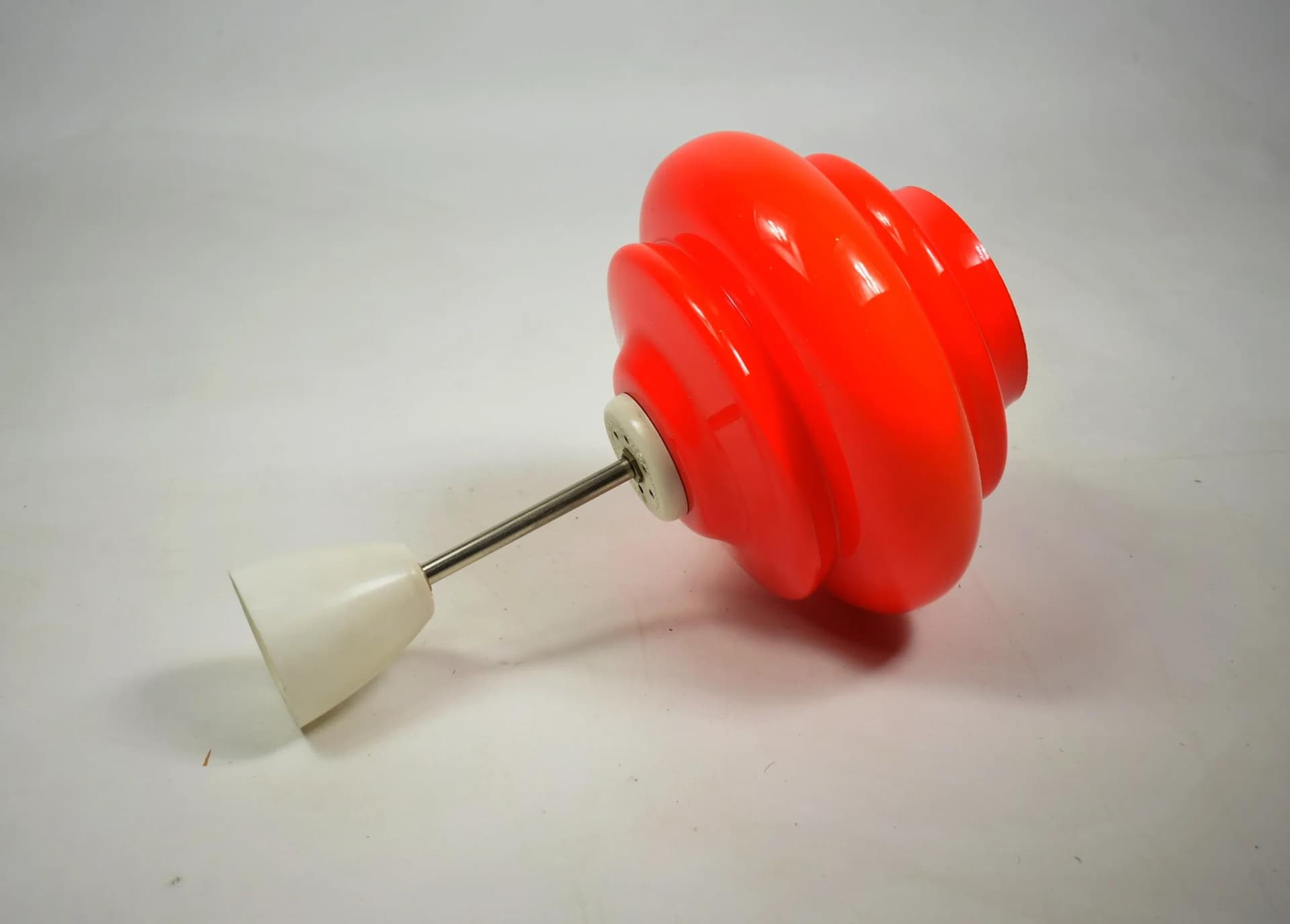 Lampa wisząca Space Age, szkło pomarańczowe, Polska, lata 70. - 85757